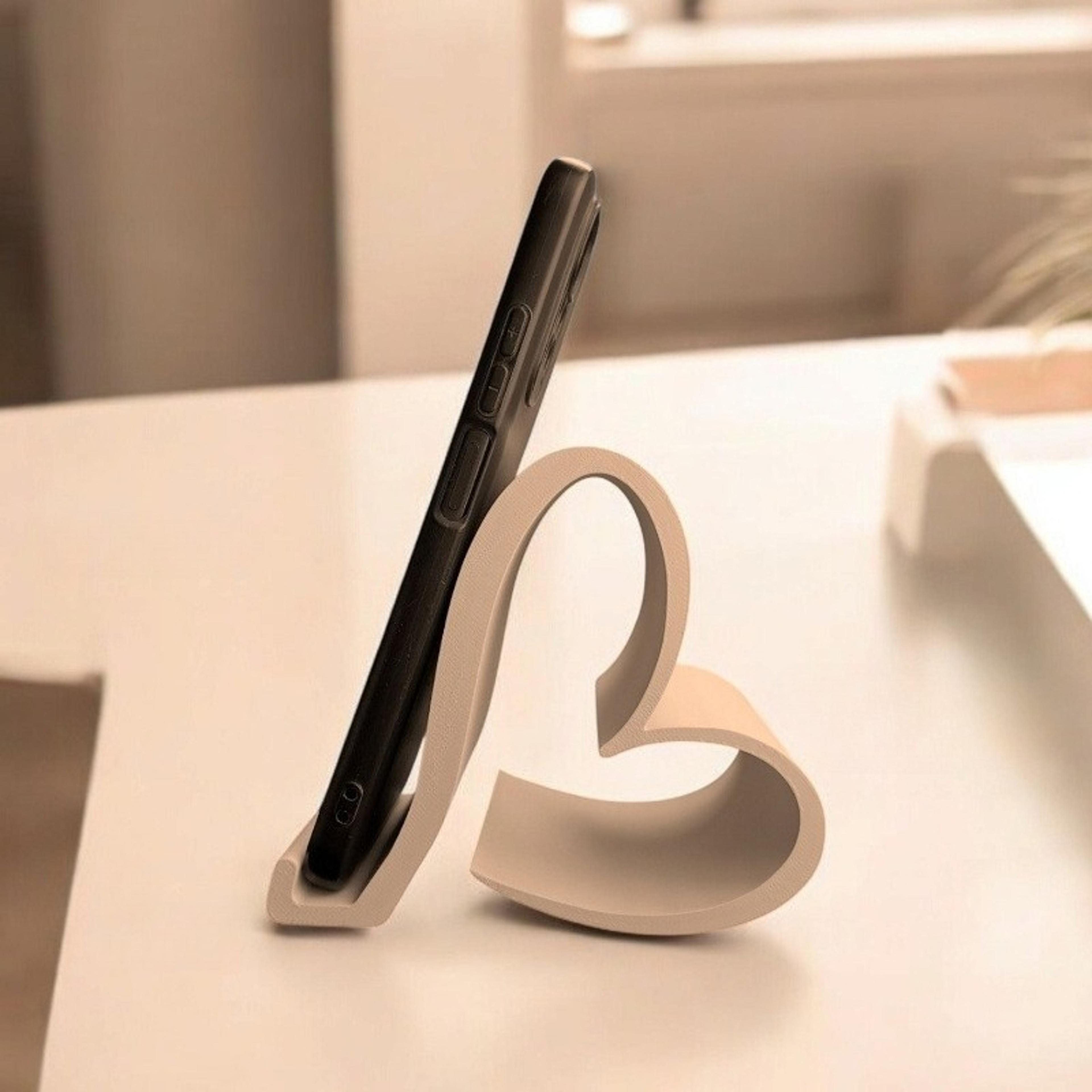 printed heart phone stand for desk universal phone and tablet holder