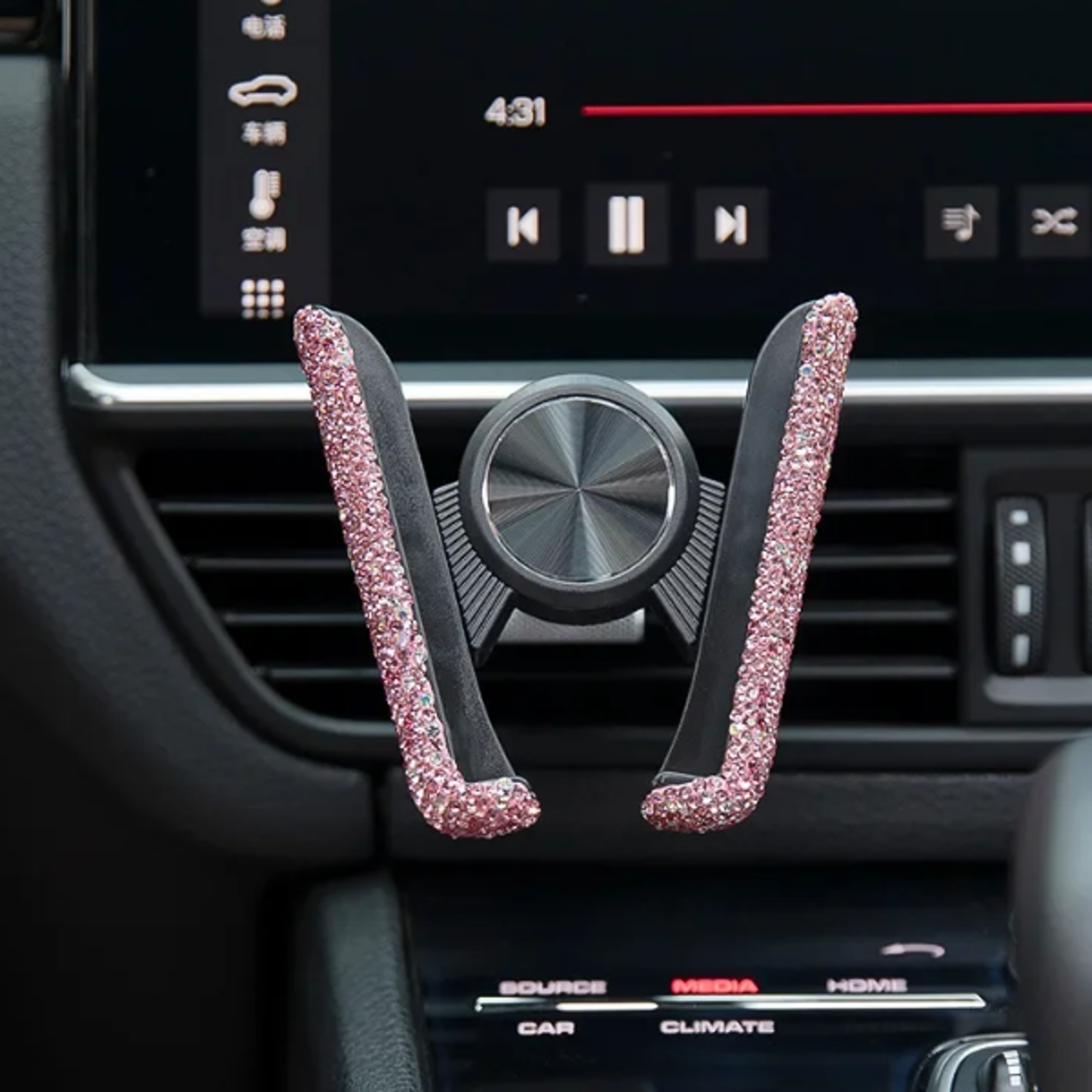 diamond bling car vent phone holder for women