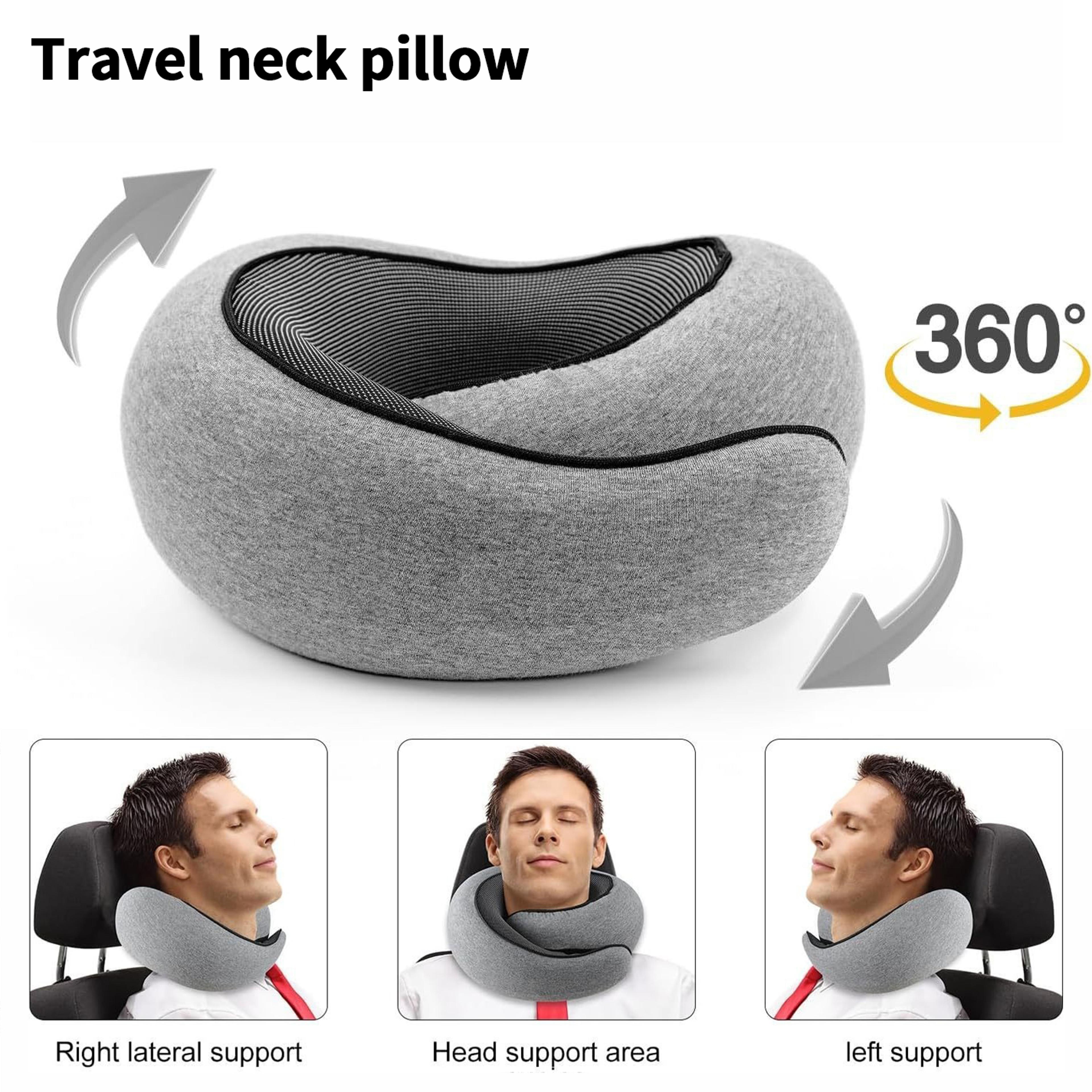 snailstyle memory foam travel neck pillow with adjustable support