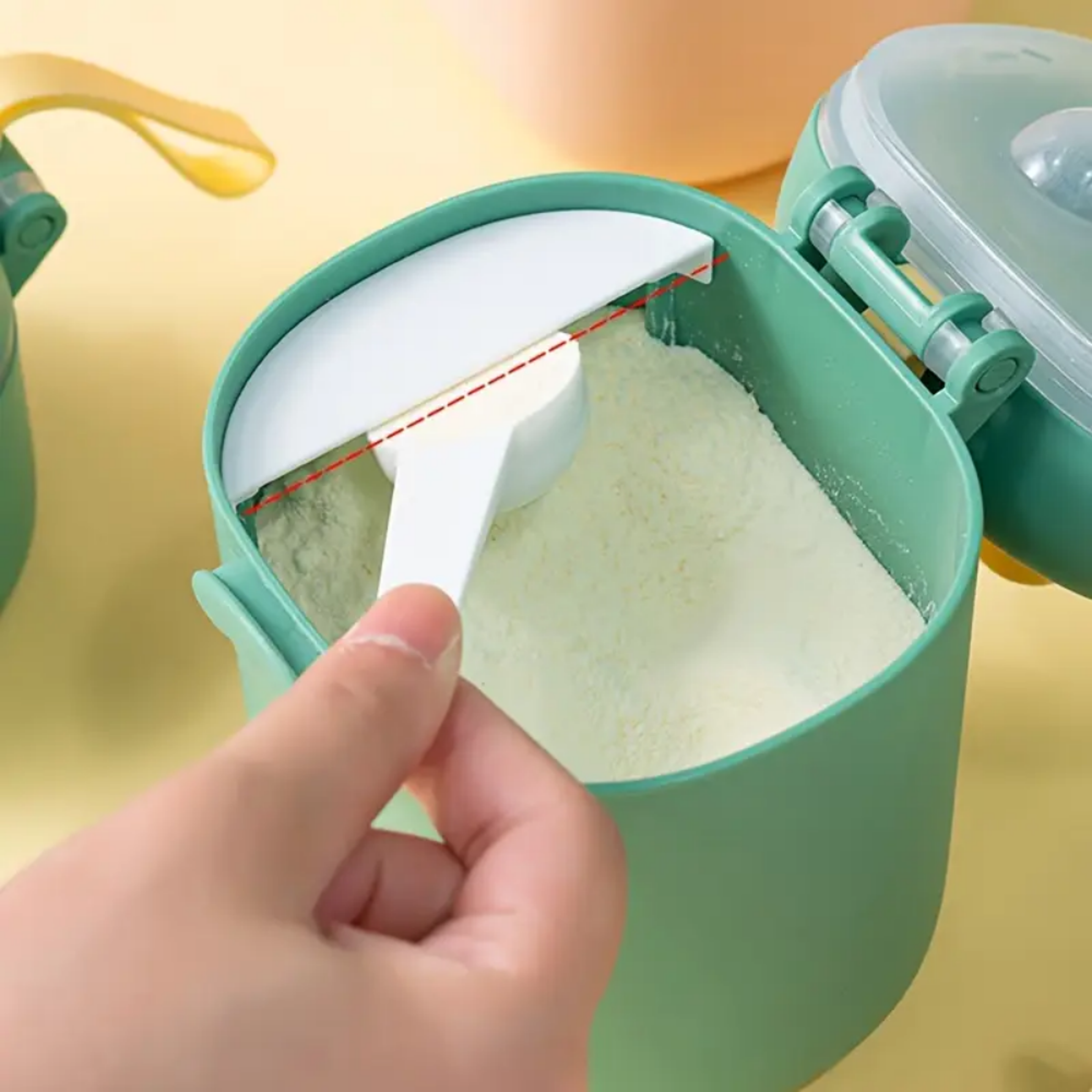 dinosaur baby formula dispenser with spoon portable milk powder container