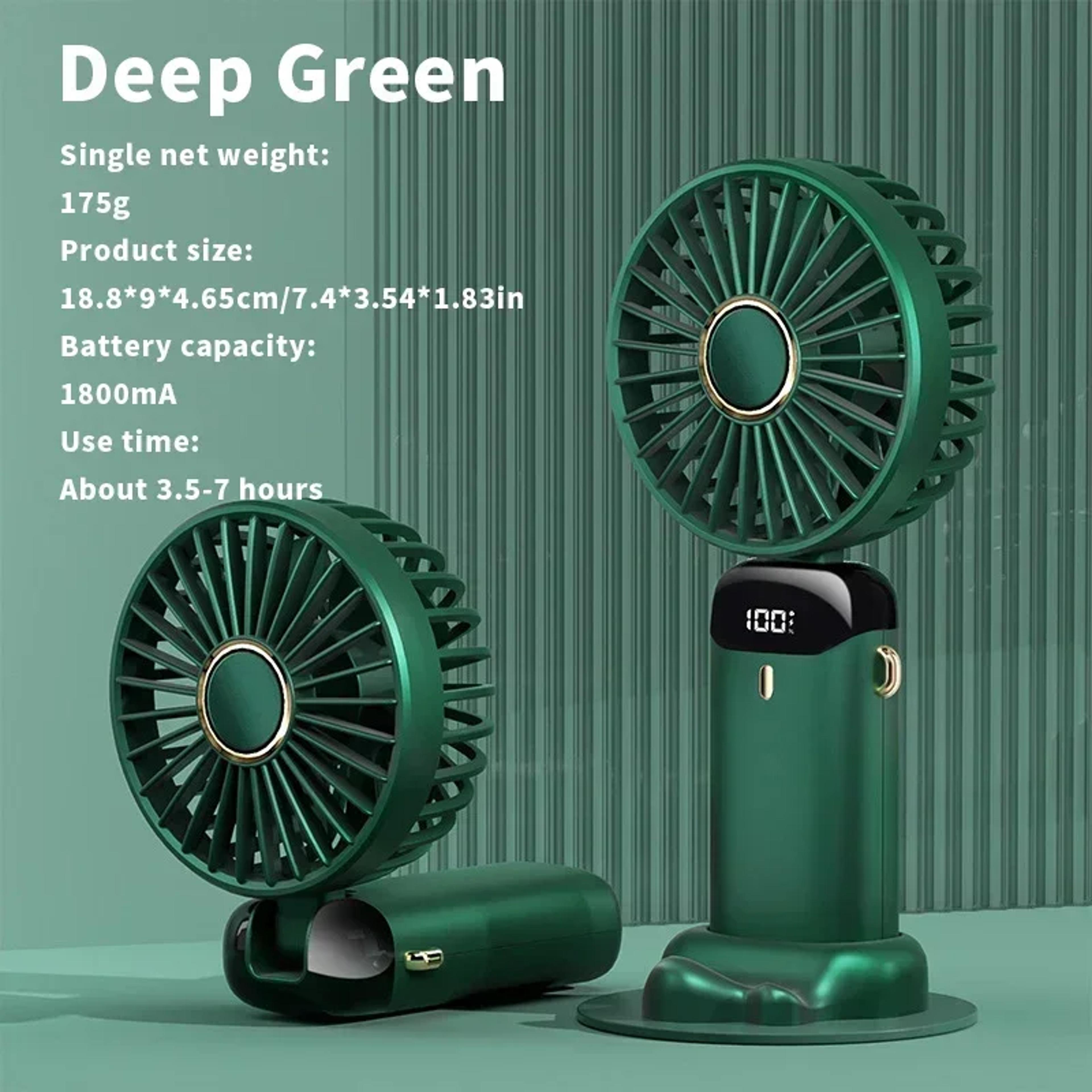 Foldable Portable Handheld Fan USB Rechargeable Mini Neck And Desktop Fan 6