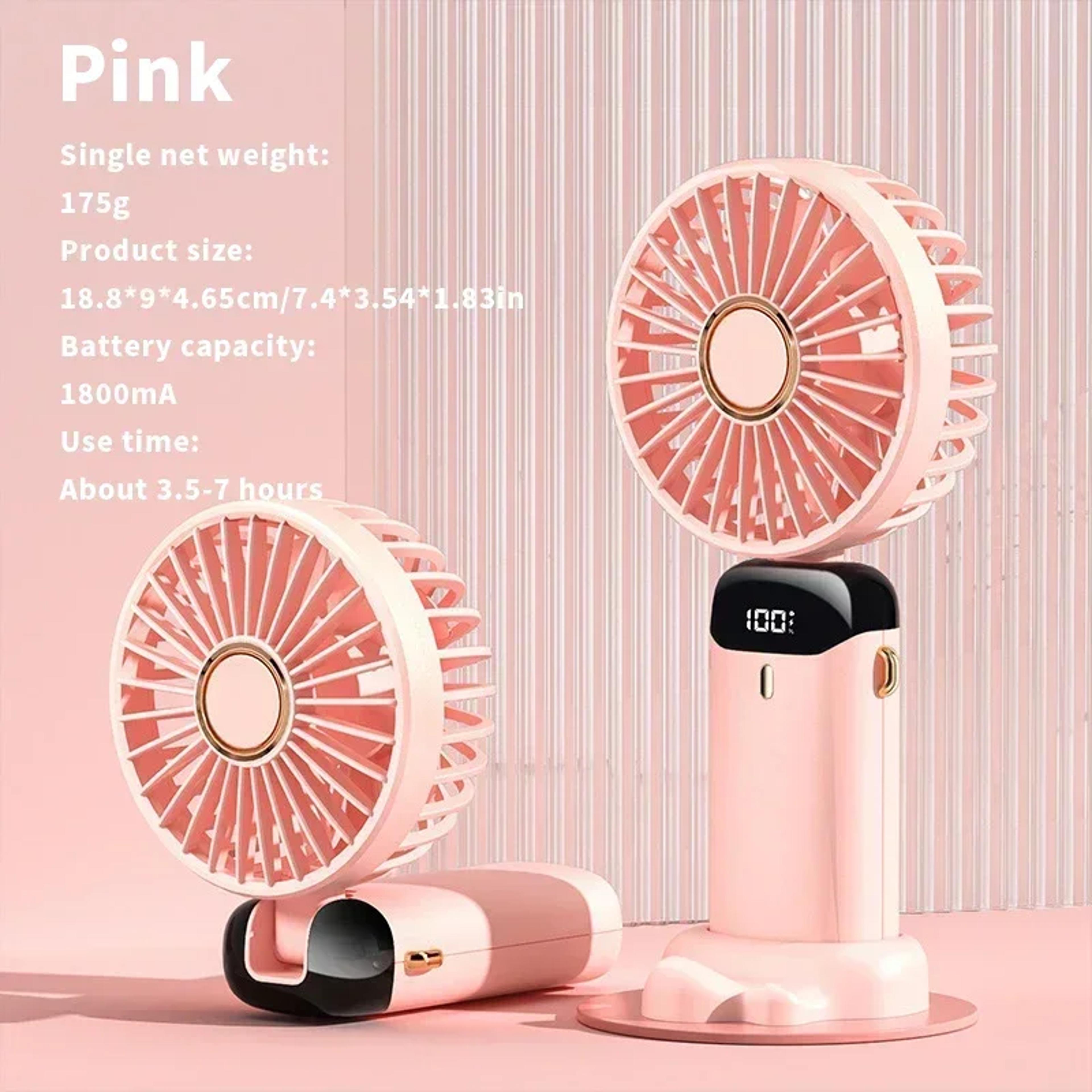 Foldable Portable Handheld Fan USB Rechargeable Mini Neck And Desktop Fan 8
