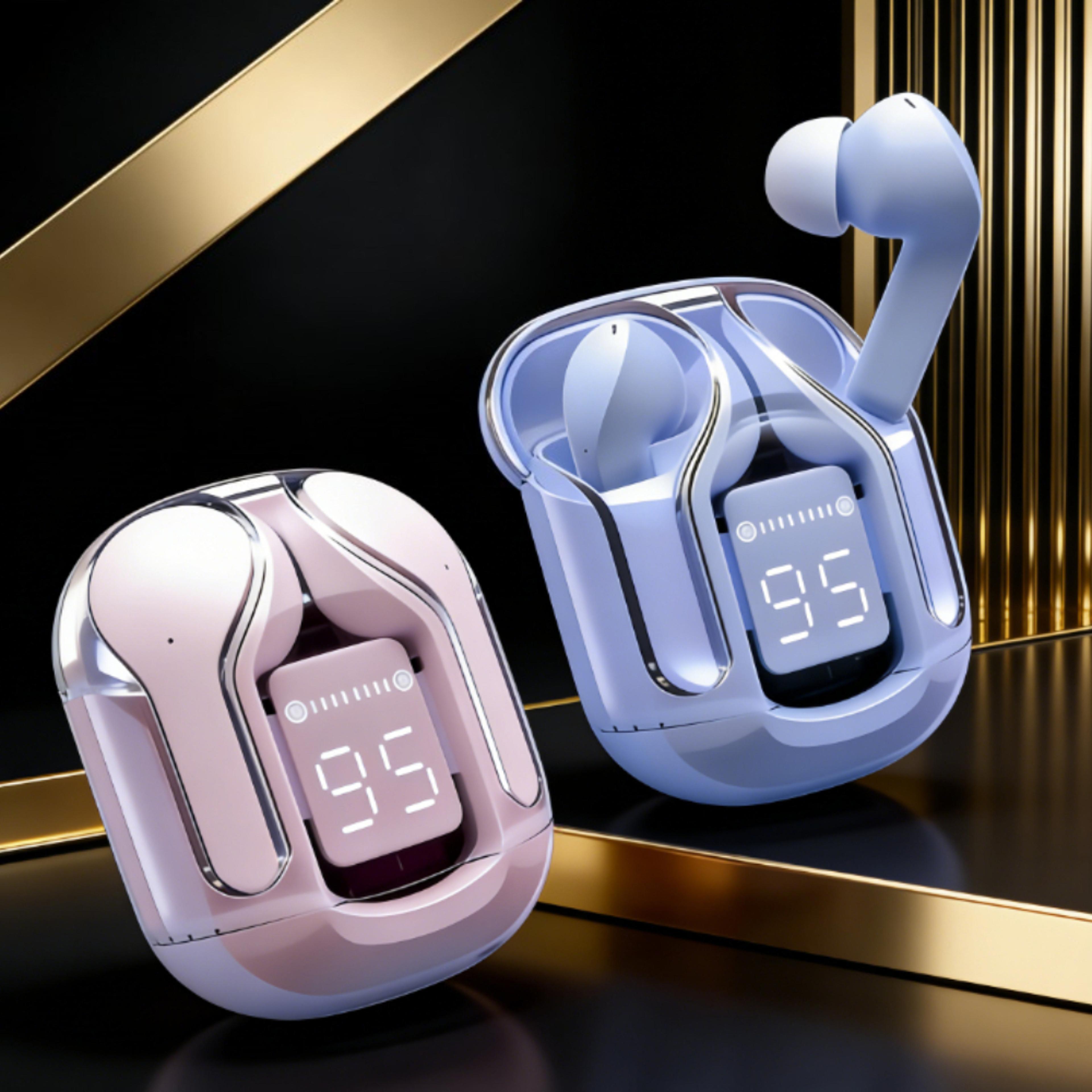 mini wireless earbuds with led display bluetooth headphones