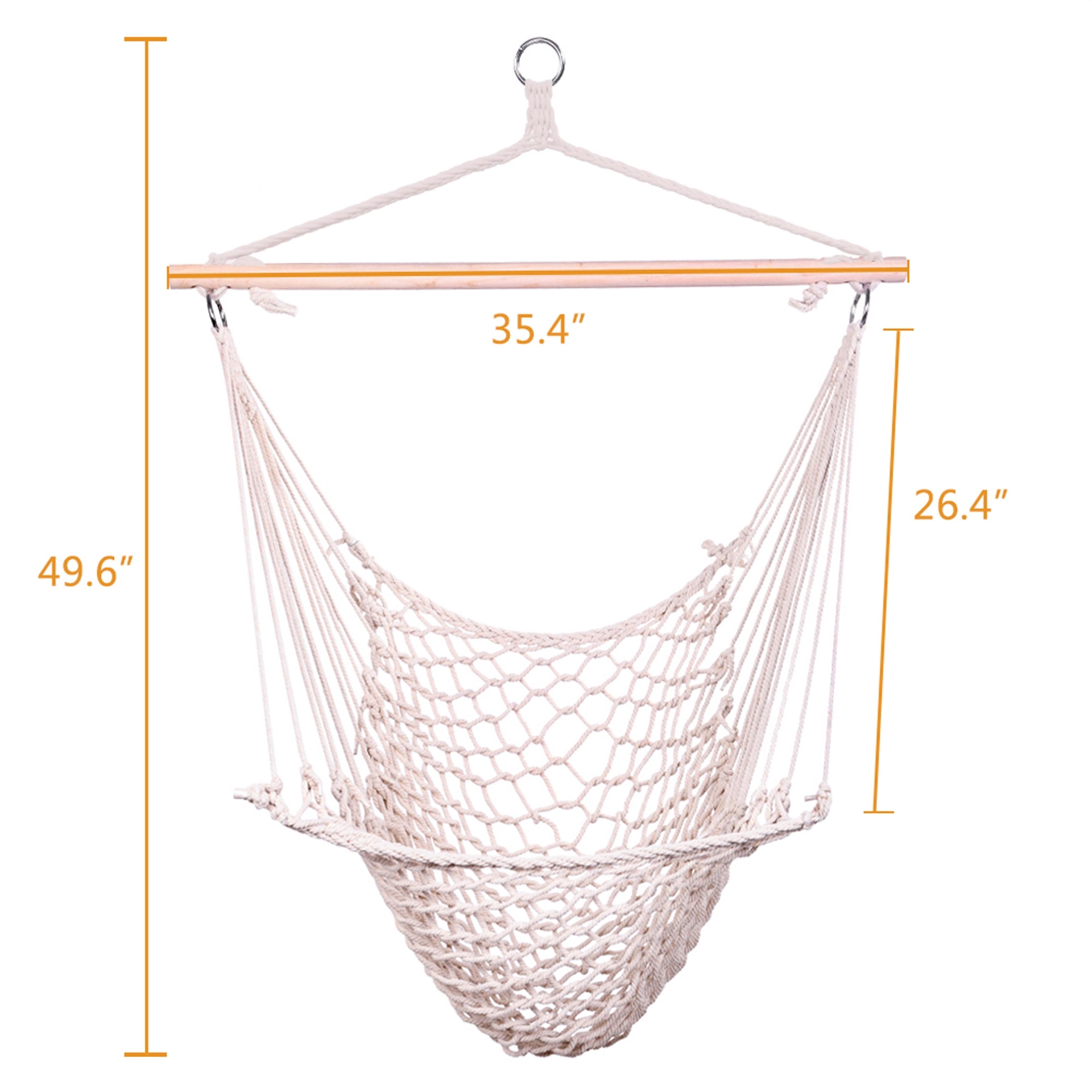 Nordic Style White Hanging Chair For Indoor  Outdoor Relaxation 5