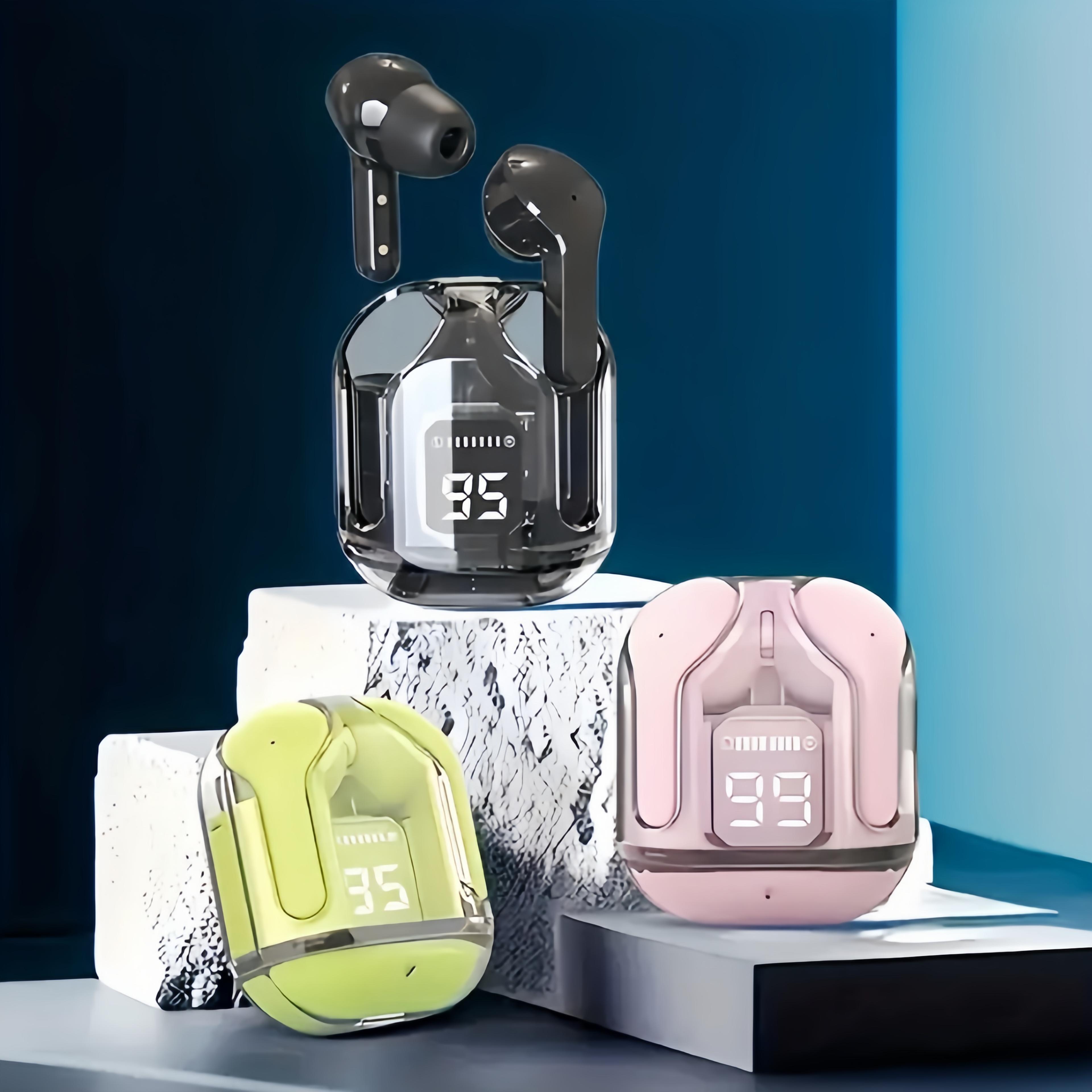 Transparent Mini True Wireless Sports Earbuds With Heavy Bass  Charging Case 1