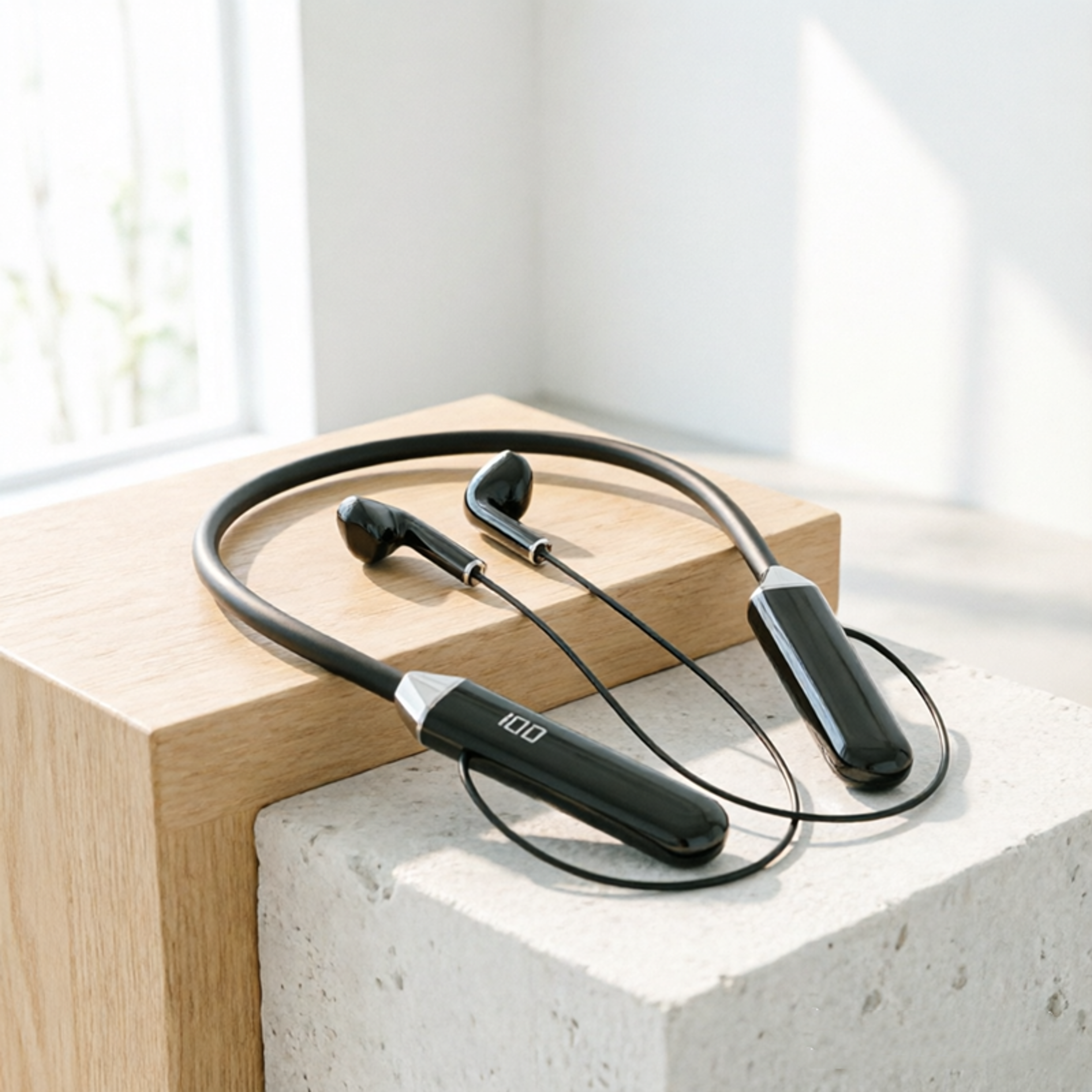 neckband bluetooth headphones with hifi sound and long battery life