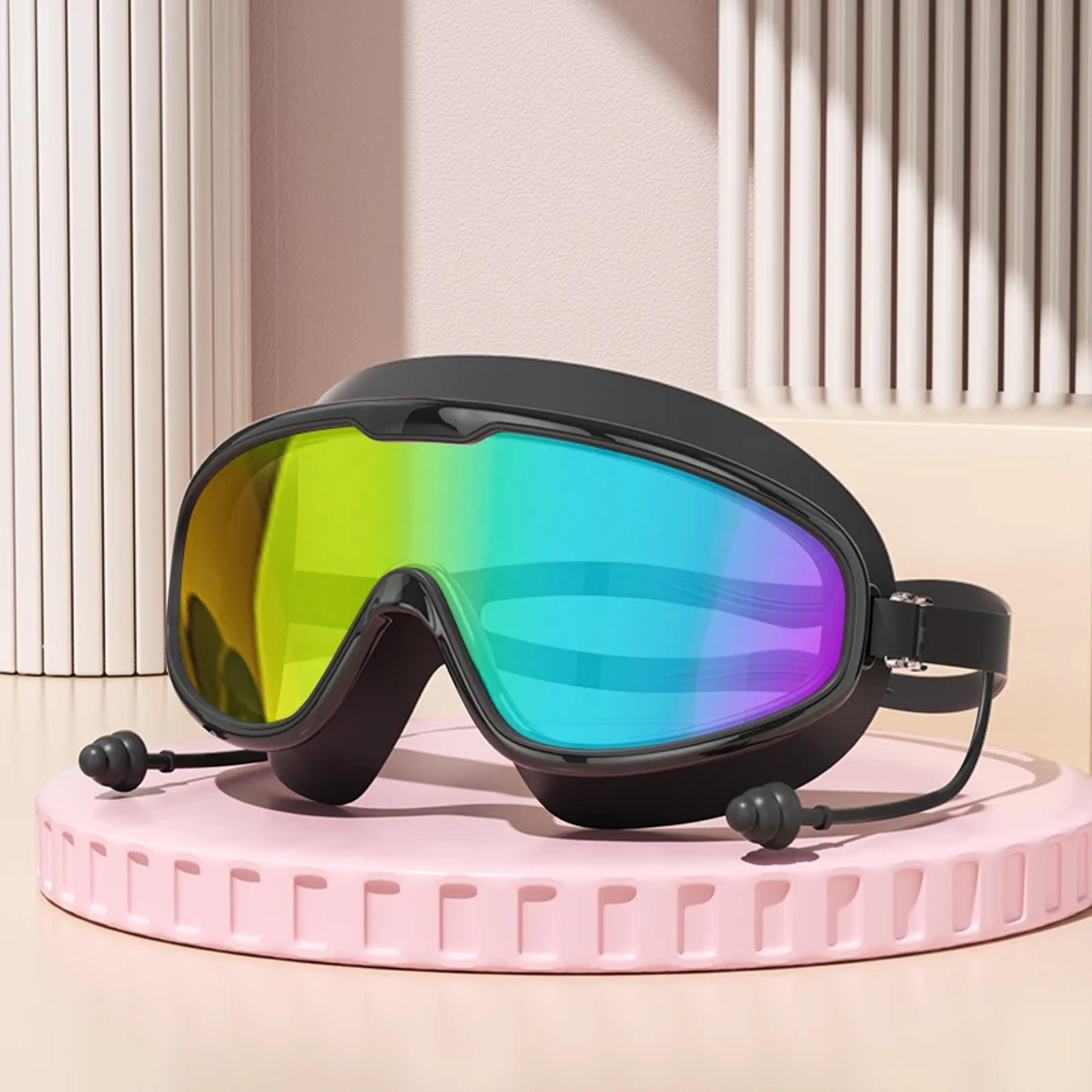 Anti Fog Swimming Goggles With Earplugs Wide View Waterproof Diving Glasses 5