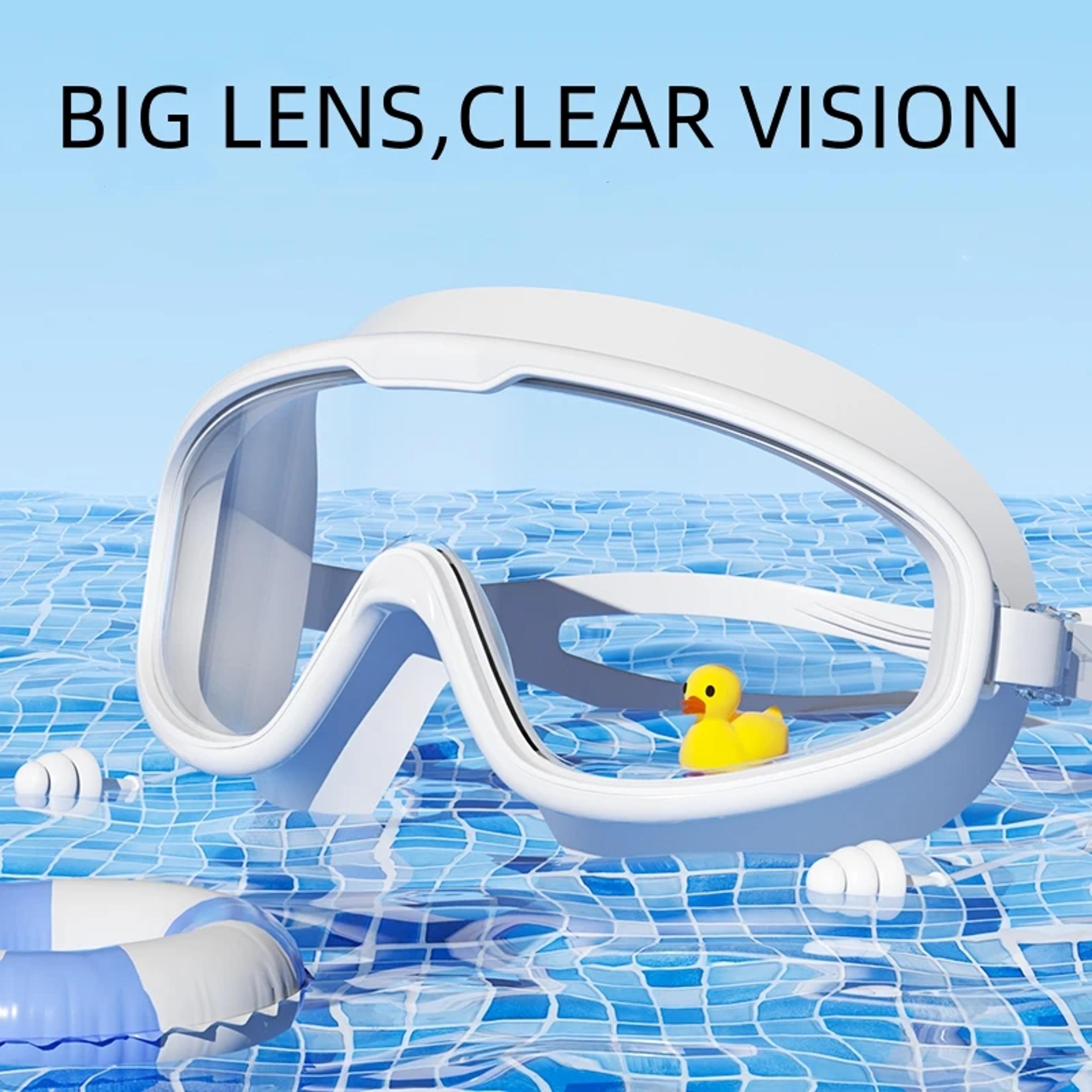 Anti Fog Swimming Goggles With Earplugs Wide View Waterproof Diving Glasses 4