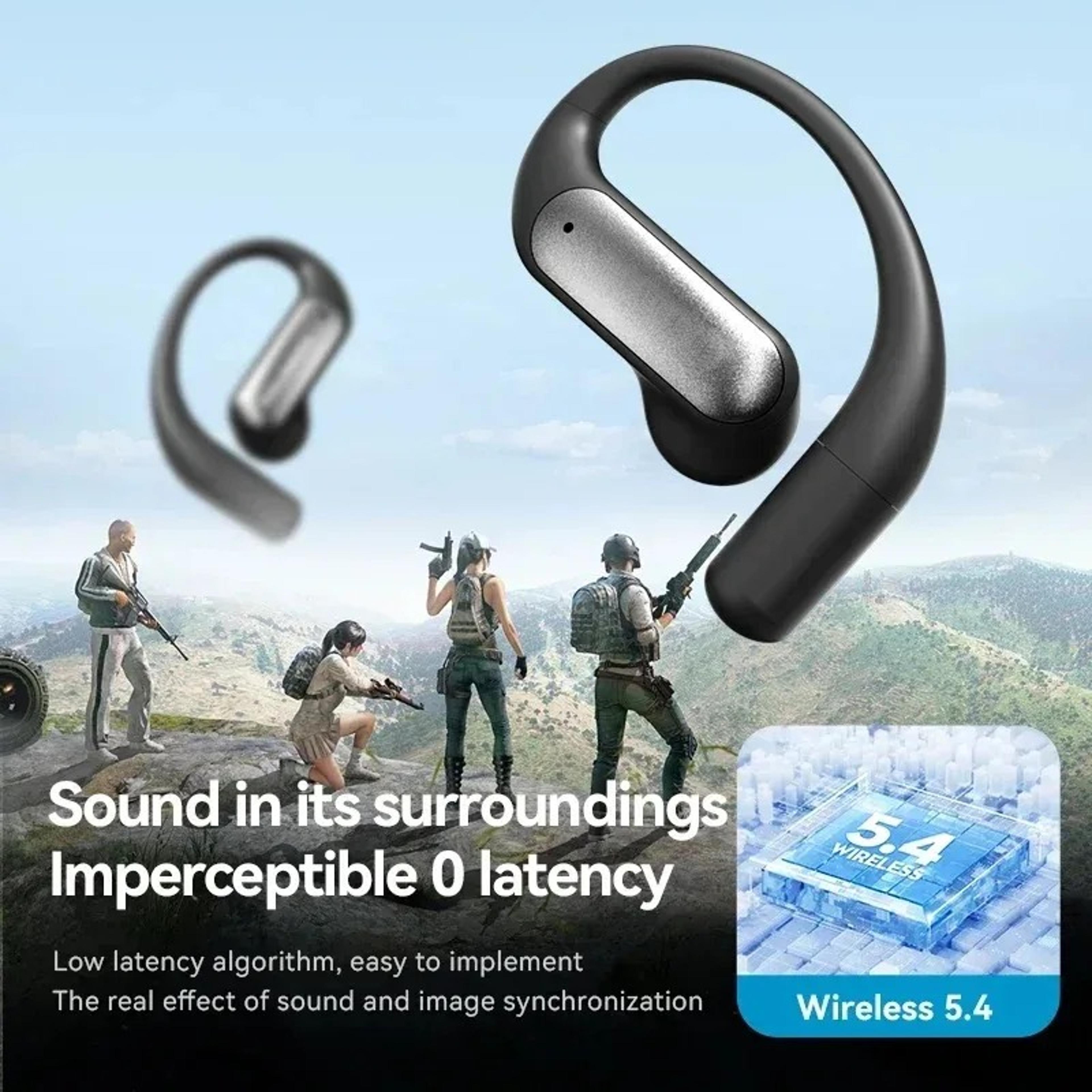Open Ear Hook Headphones Bluetooth Wireless Earbuds With Smart Digital Display 3