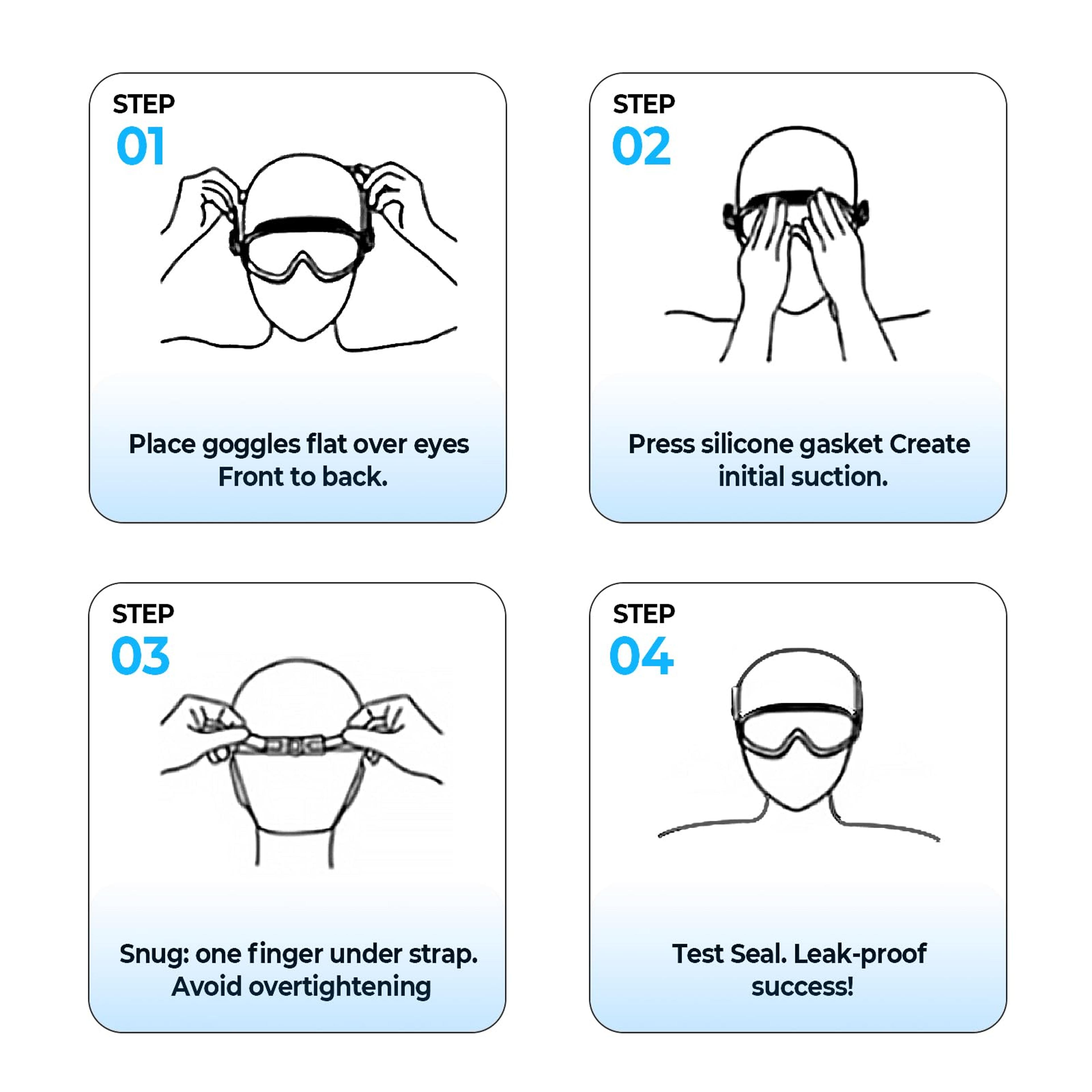 Wide View Anti Fog Swimming Goggles For Adults UV Protection Pool Goggles 6