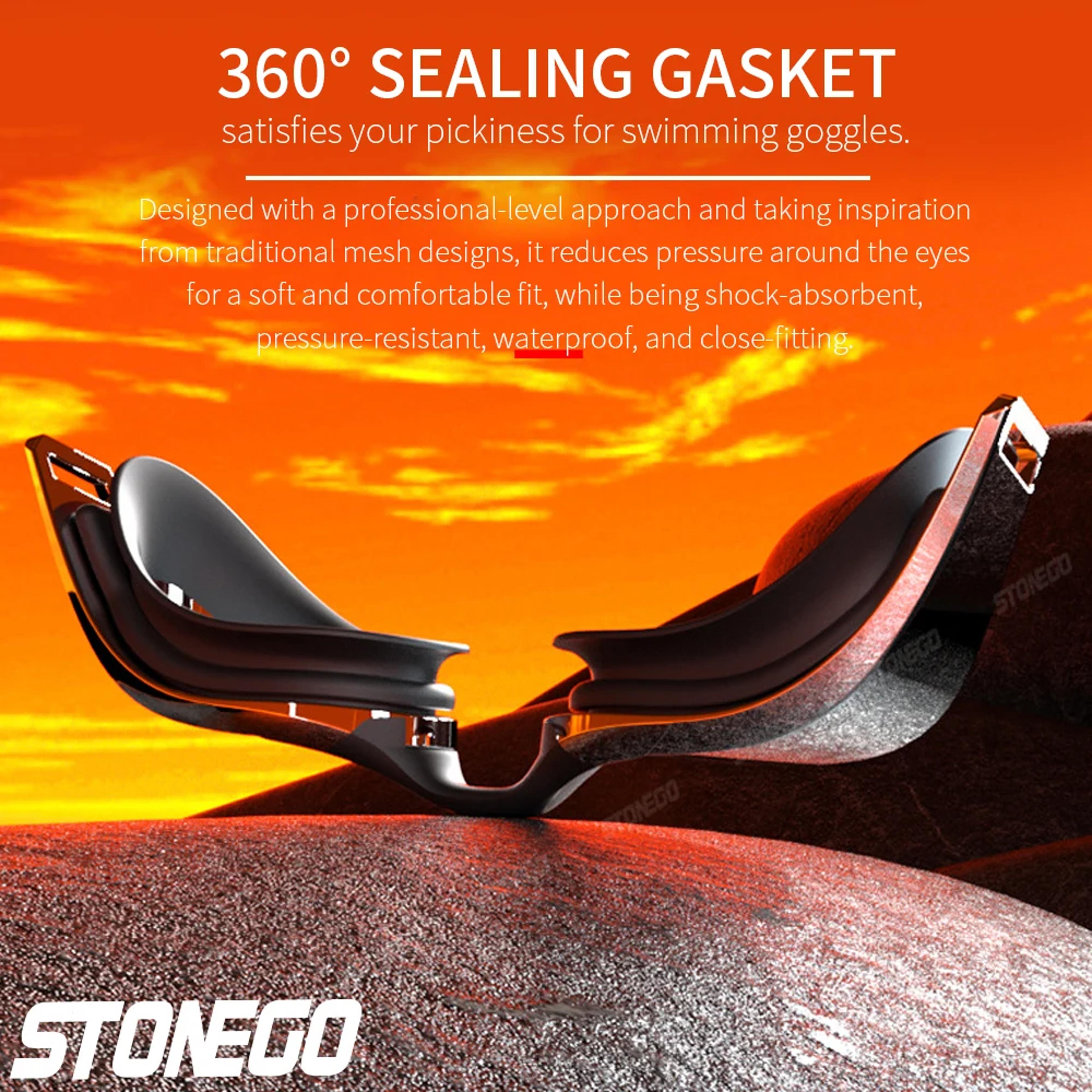 Professional Anti Fog Swim Goggles HD Wide Angle Swimming Goggles With Adjustable Nose Bridge 3
