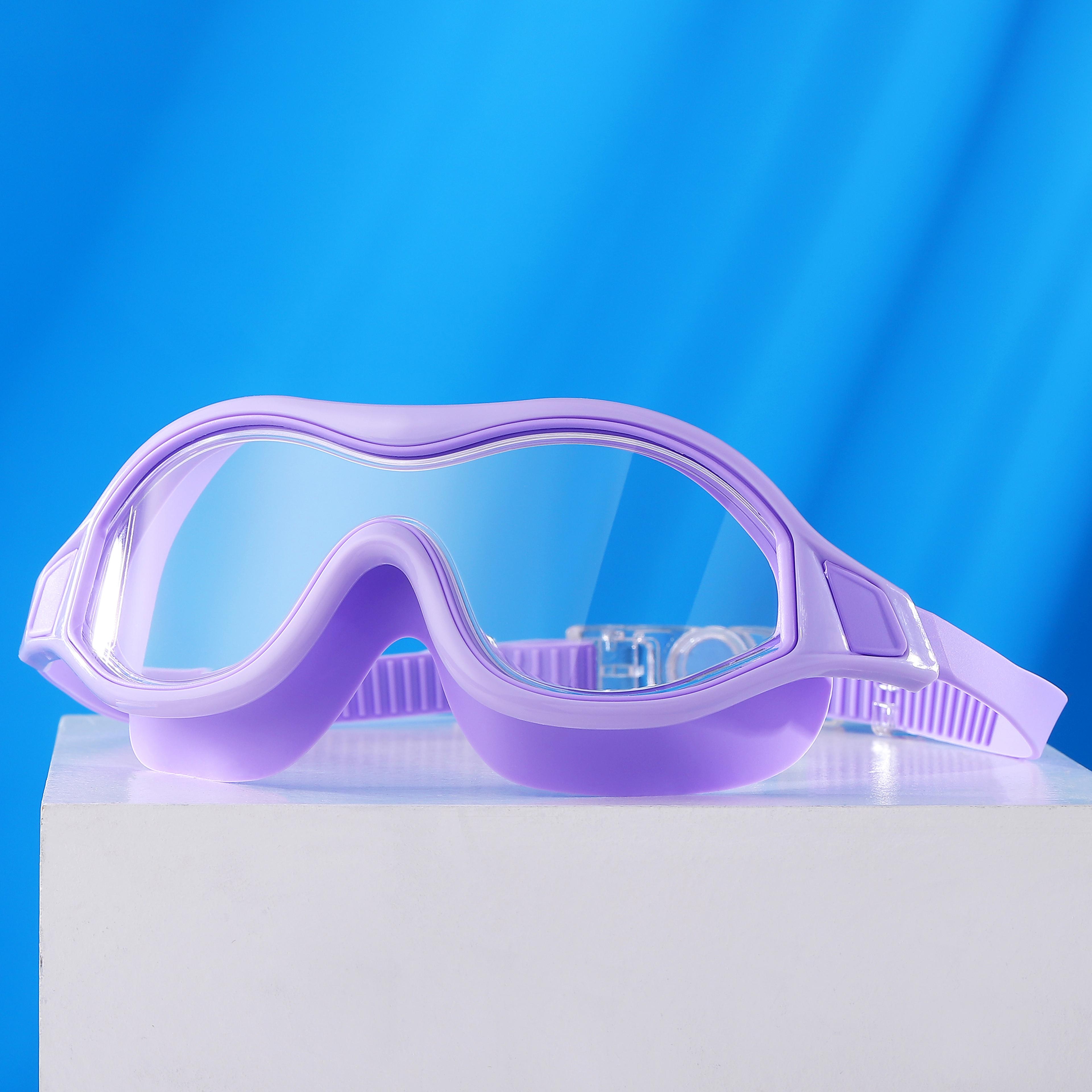 Large Frame Anti Fog Swimming Goggles For Adults Waterproof Swim Glasses 1