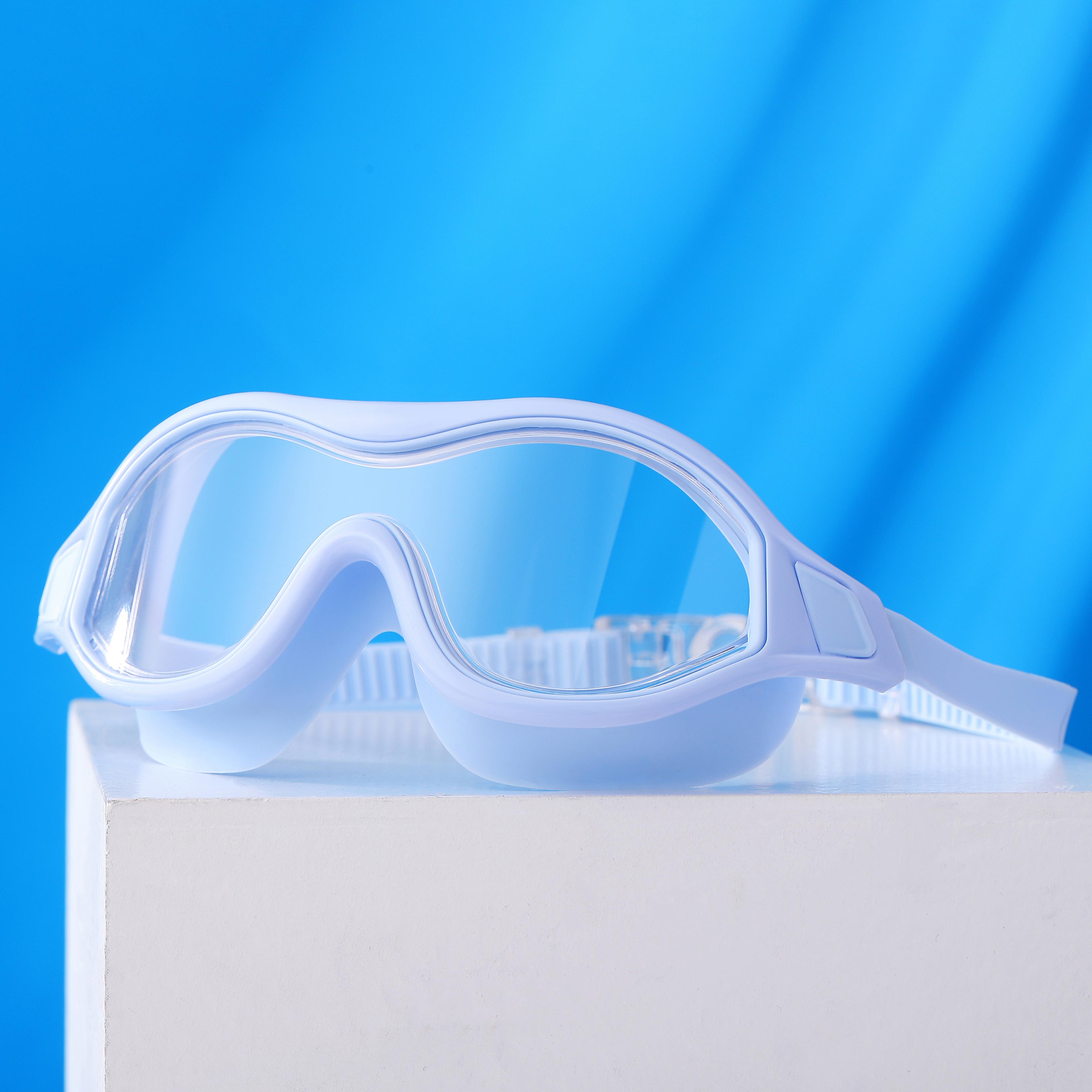 Large Frame Anti Fog Swimming Goggles For Adults Waterproof Swim Glasses 2