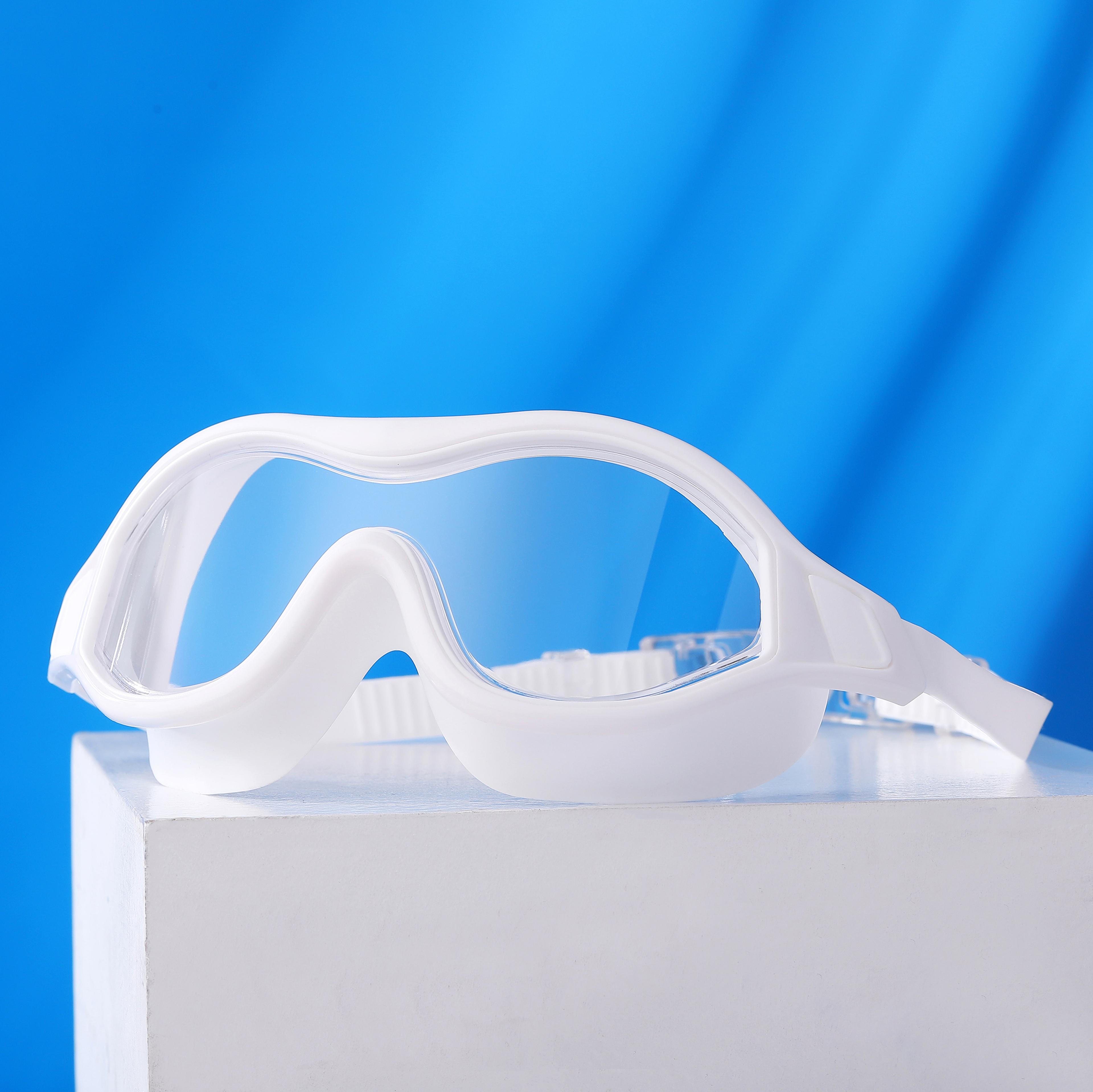 Large Frame Anti Fog Swimming Goggles For Adults Waterproof Swim Glasses 4