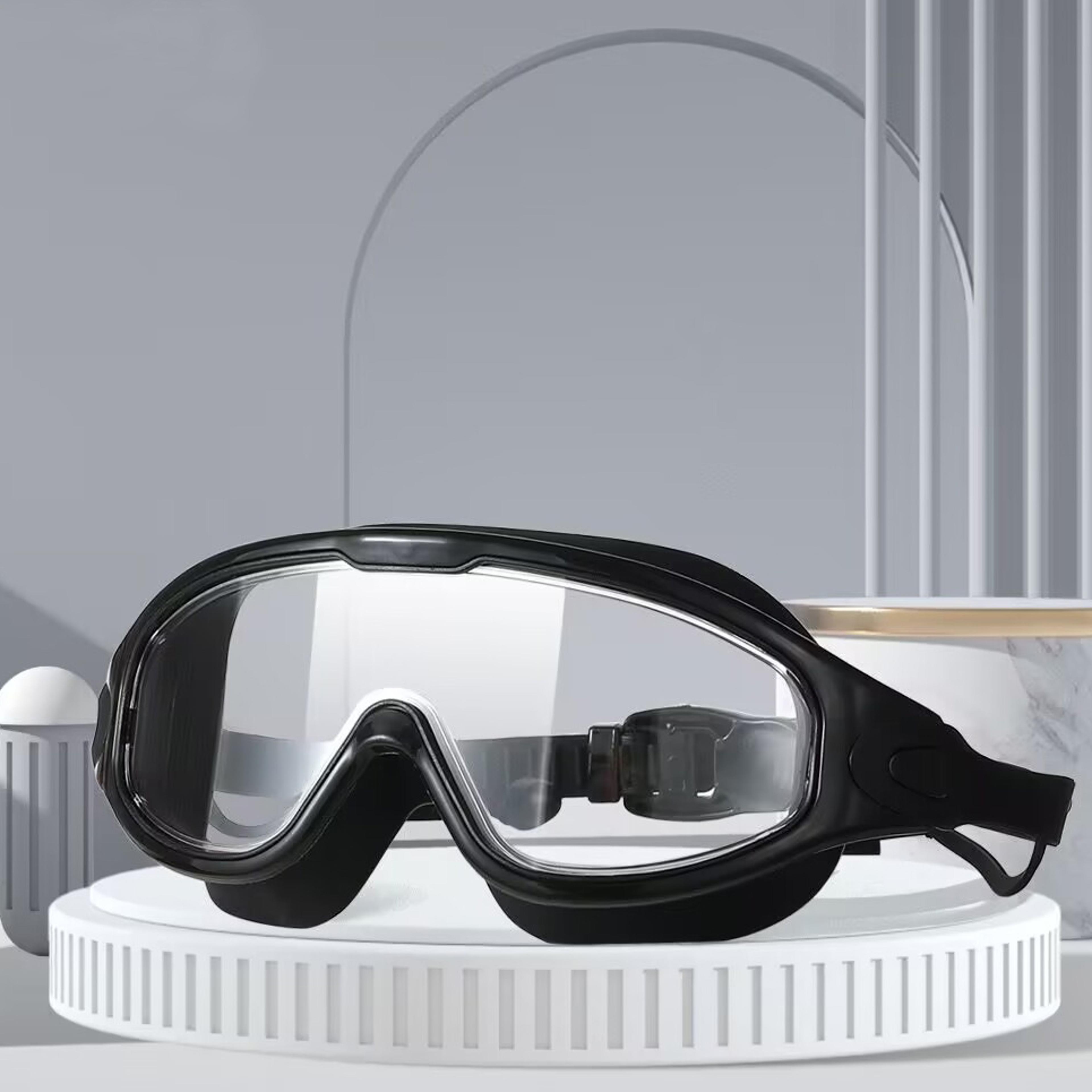 Adult Large Frame Swimming Goggles With Earplugs Anti Fog Silicone 2