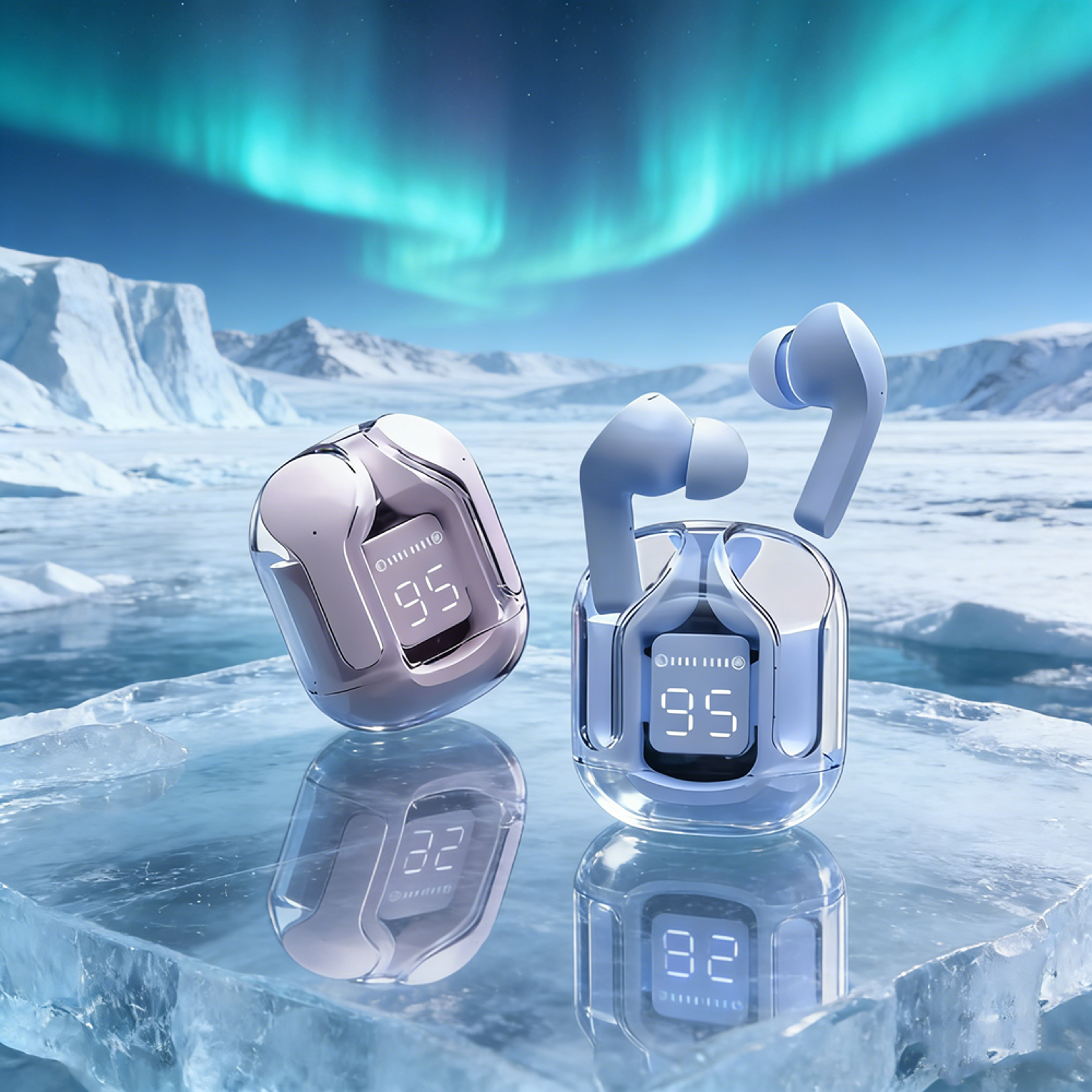 crystalview transparent tws wireless earbuds with hifi sound