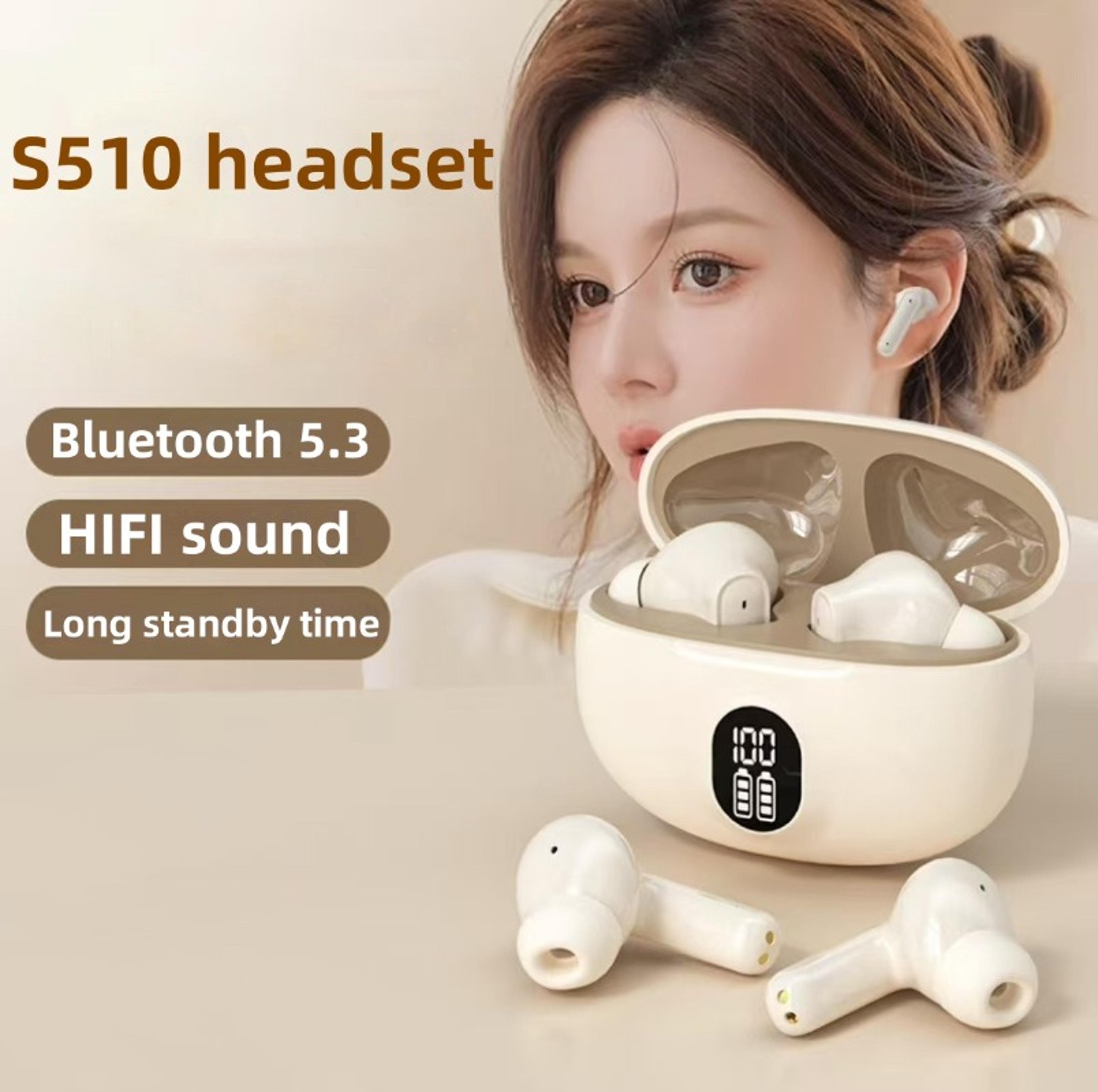 bluetooth wireless earbuds with led display