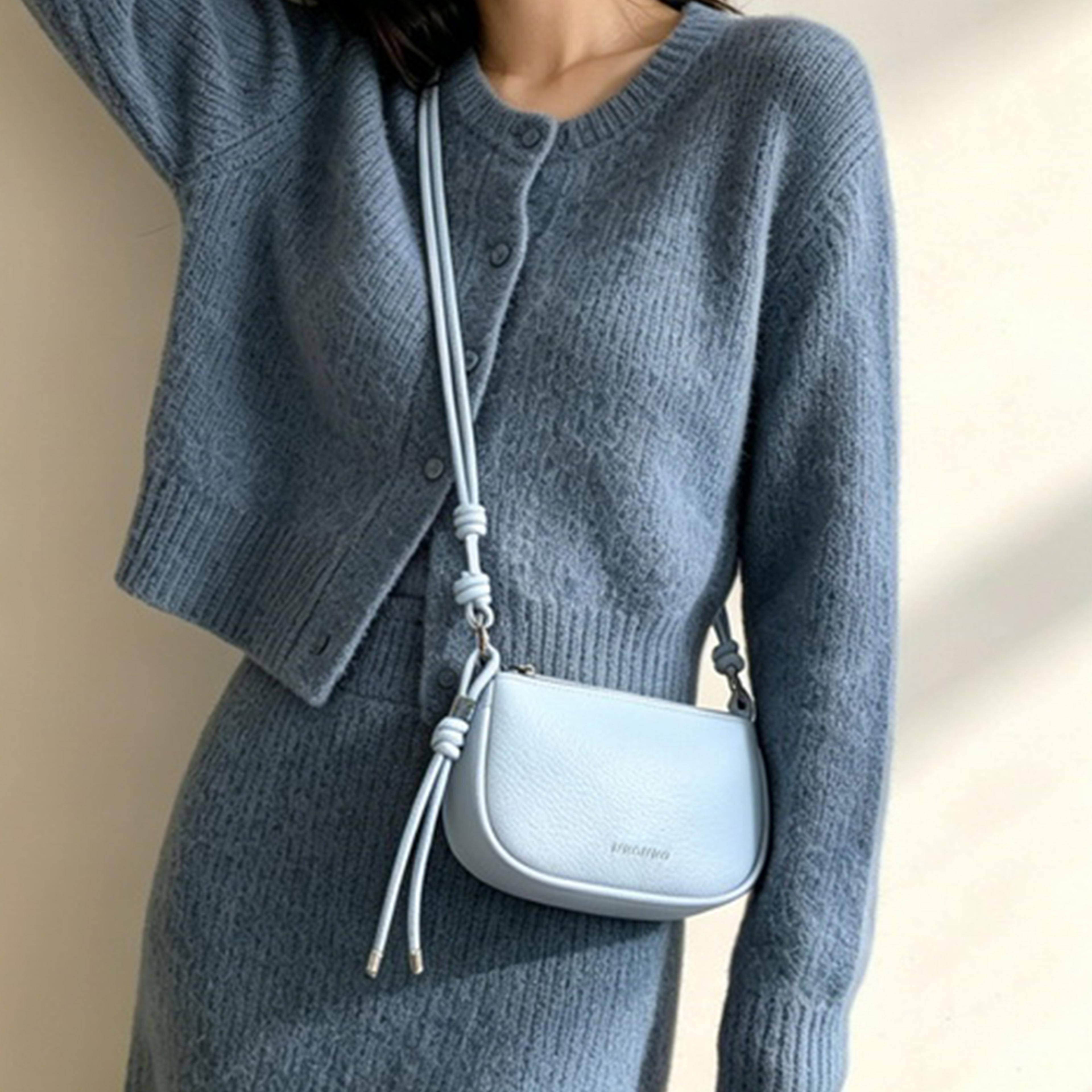 minimalist crescent crossbody bag for women casual saddle shoulder purse