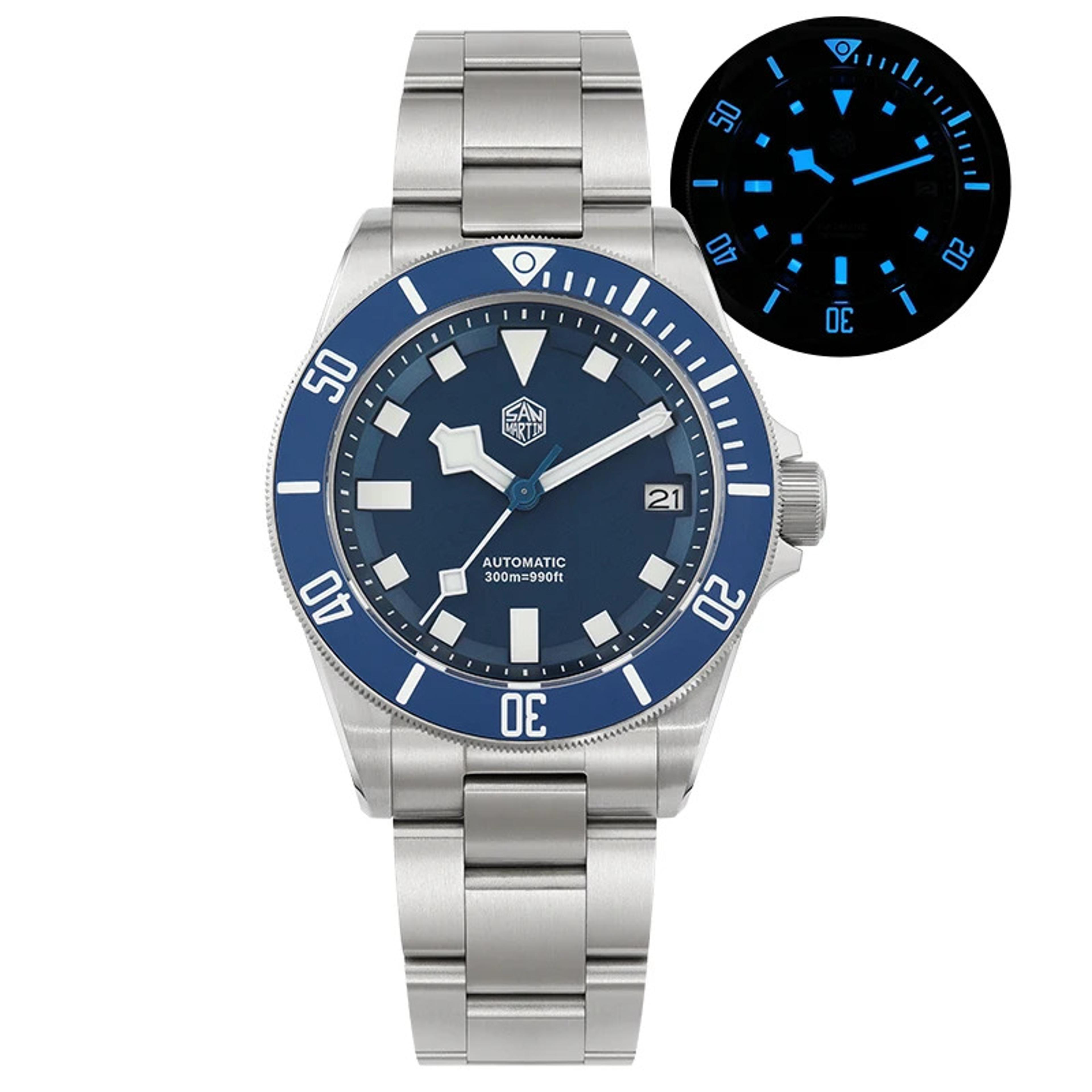 Titanium Automatic Diving Watch Waterproof Grade Titanium Sports Wristwatch 6