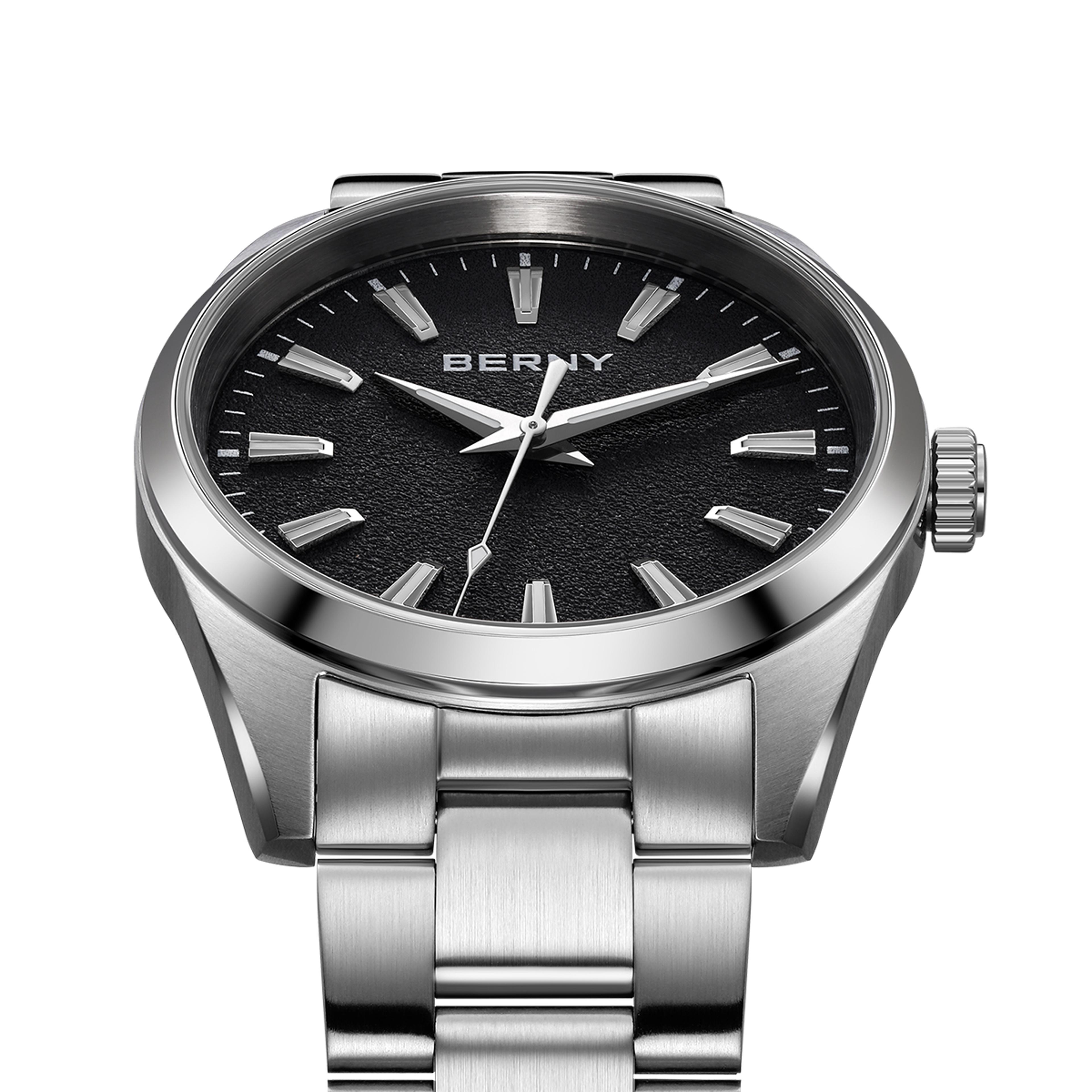 Sapphire Luminous Mens Quartz Watch Stainless Steel Business Watch 1