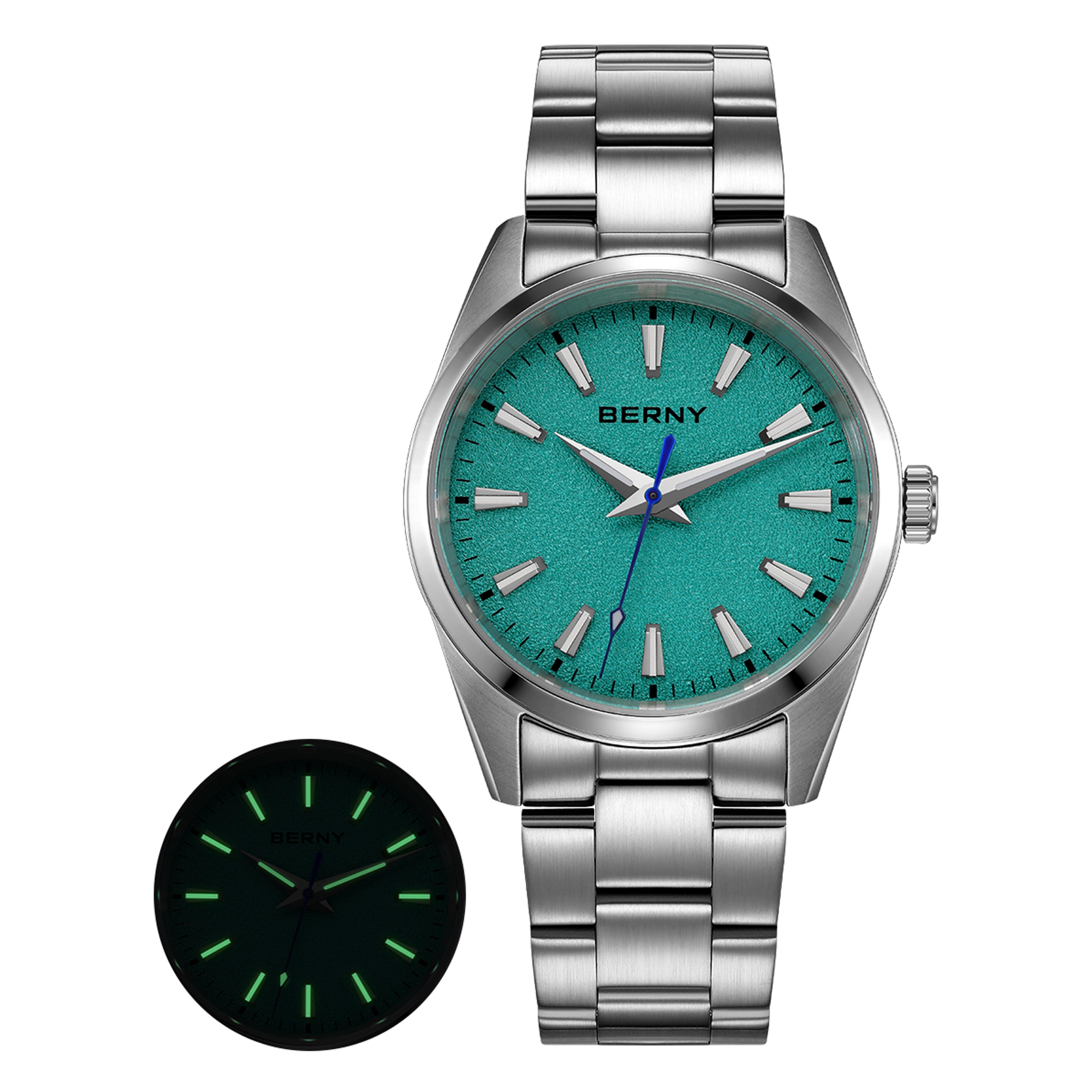 Sapphire Luminous Mens Quartz Watch Stainless Steel Business Watch 5