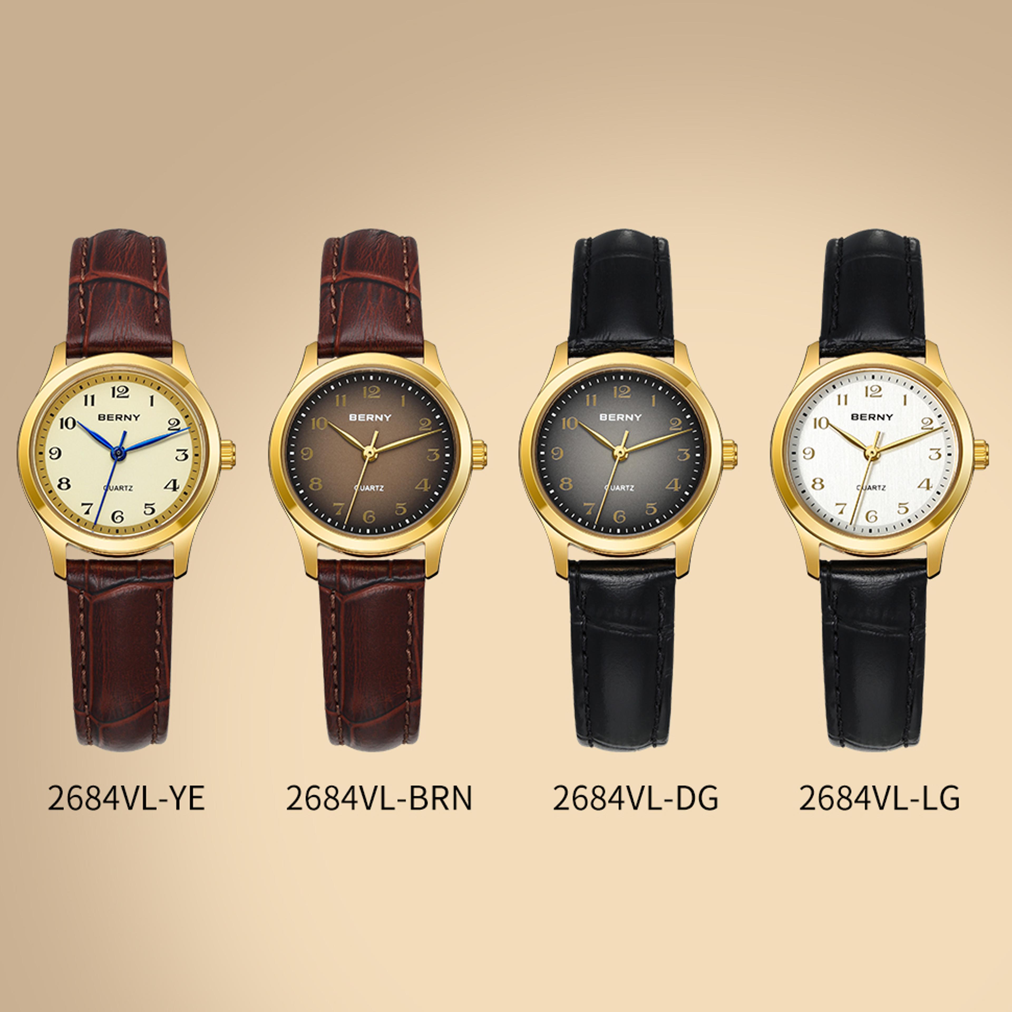 Elegant Gold Watch For Women Gradient Dial Ladies Quartz Watch 2