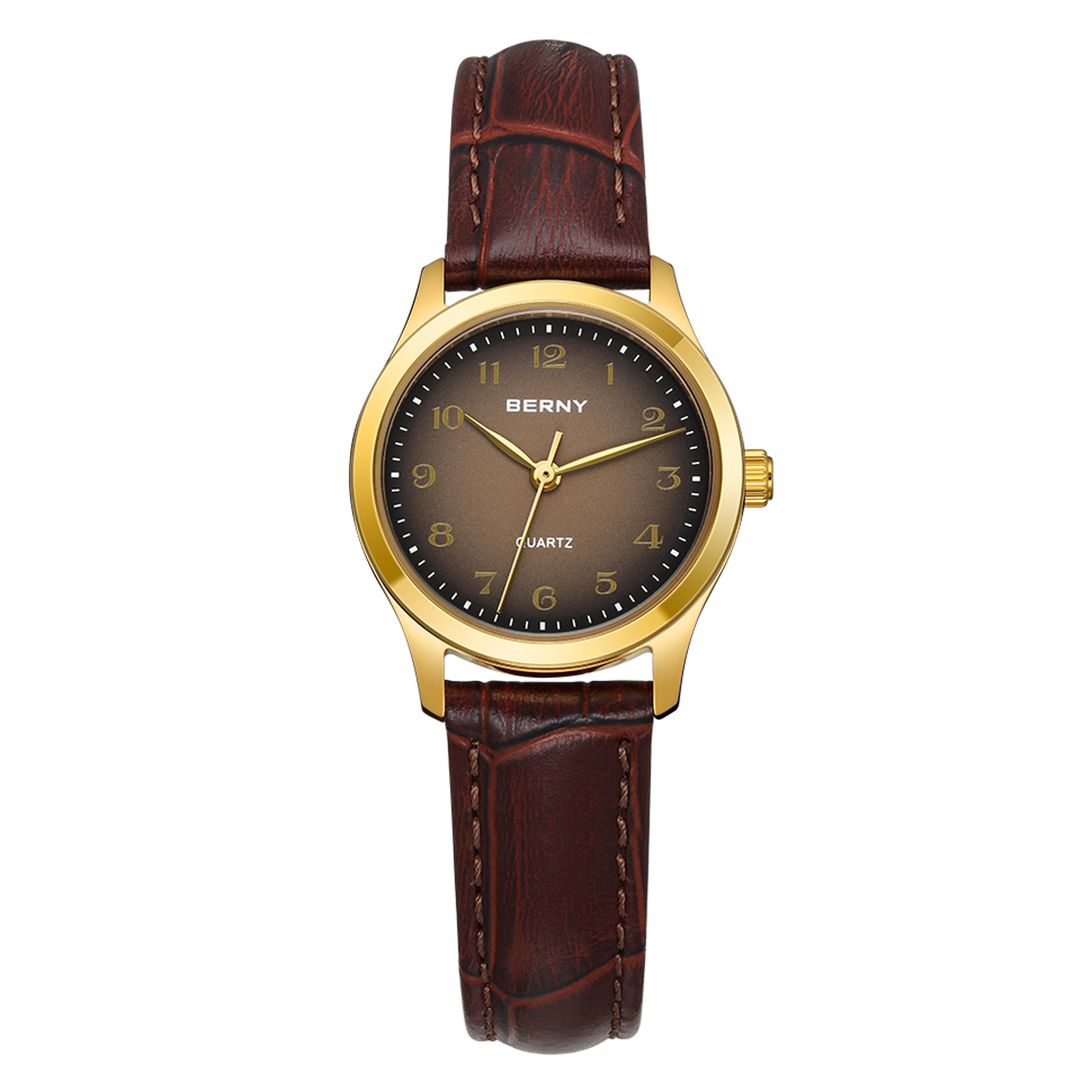 Elegant Gold Watch For Women Gradient Dial Ladies Quartz Watch 5