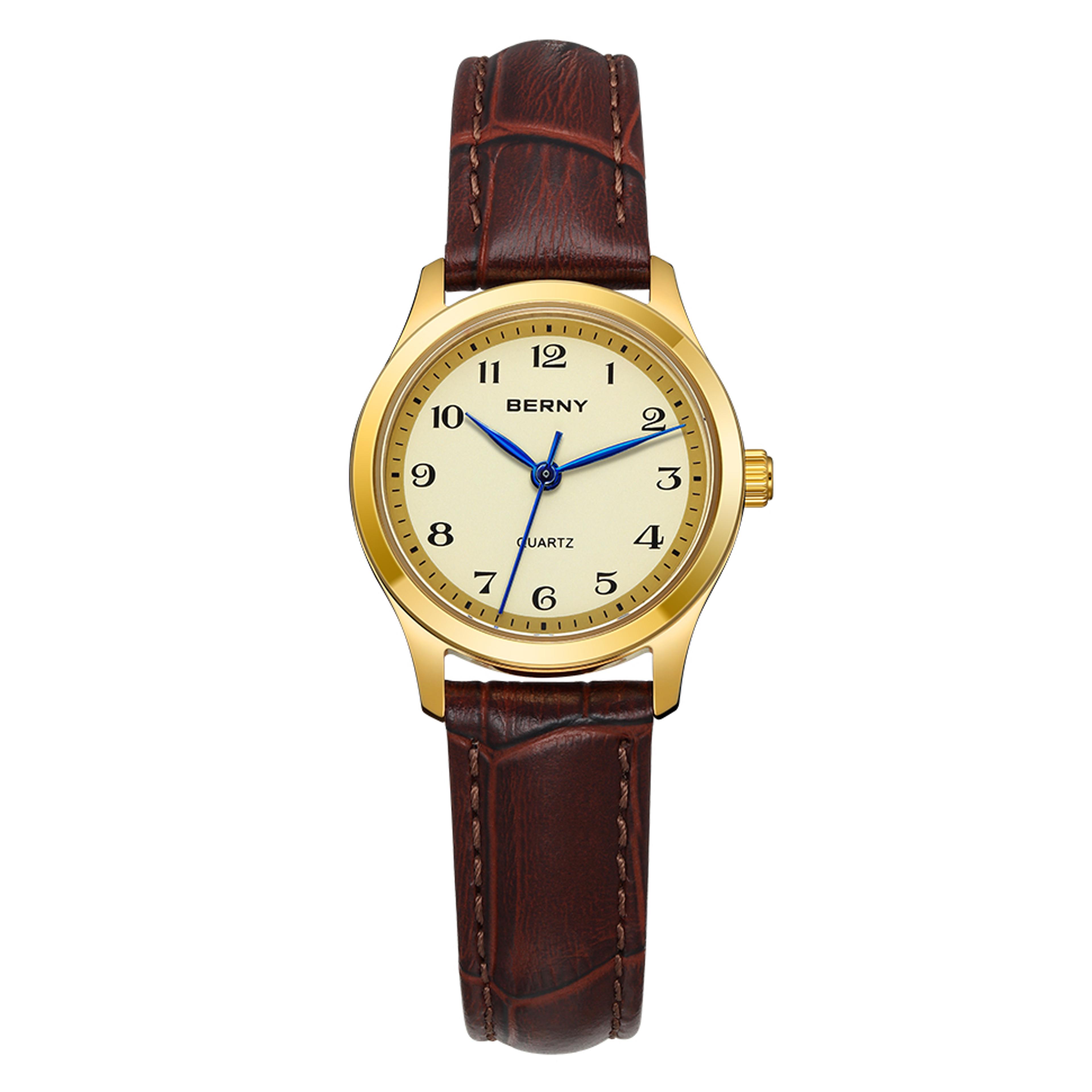 Elegant Gold Watch For Women Gradient Dial Ladies Quartz Watch 8