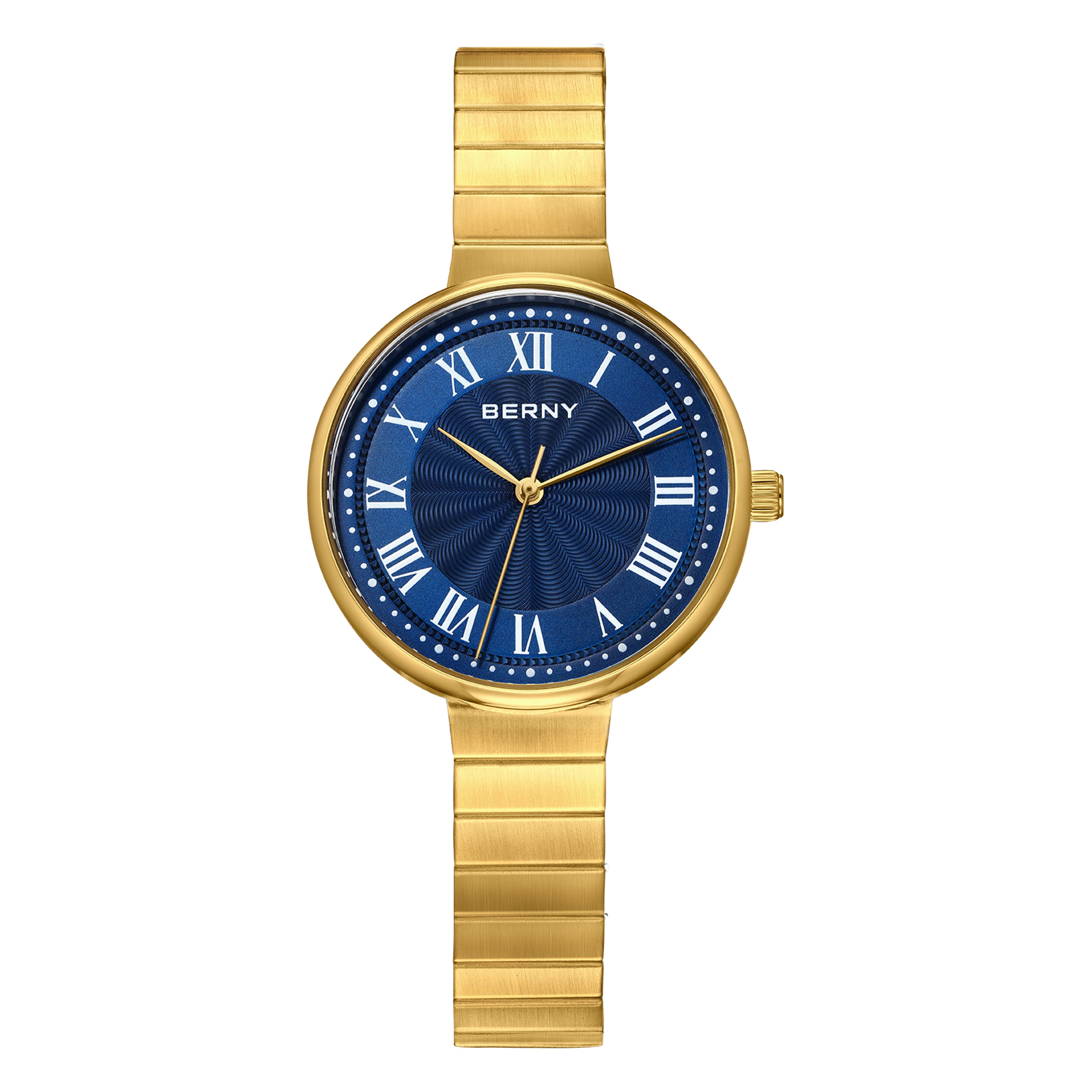 Elegant Womens Gold Quartz Watch Waterproof Stainless Steel Ladies Wristwatch 6