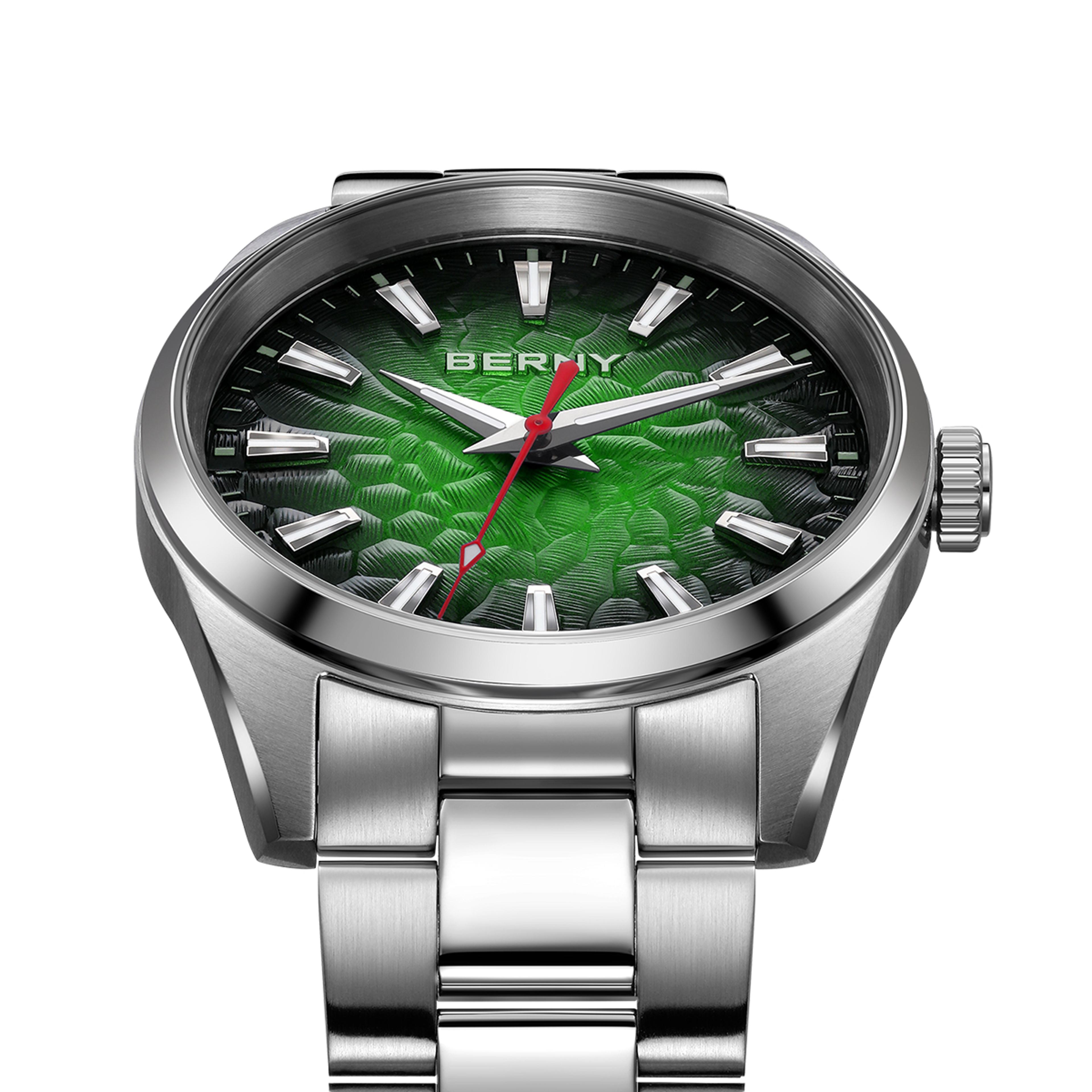 Sapphire Quartz Mens Watch Waterproof Stainless Steel Business Watch 1