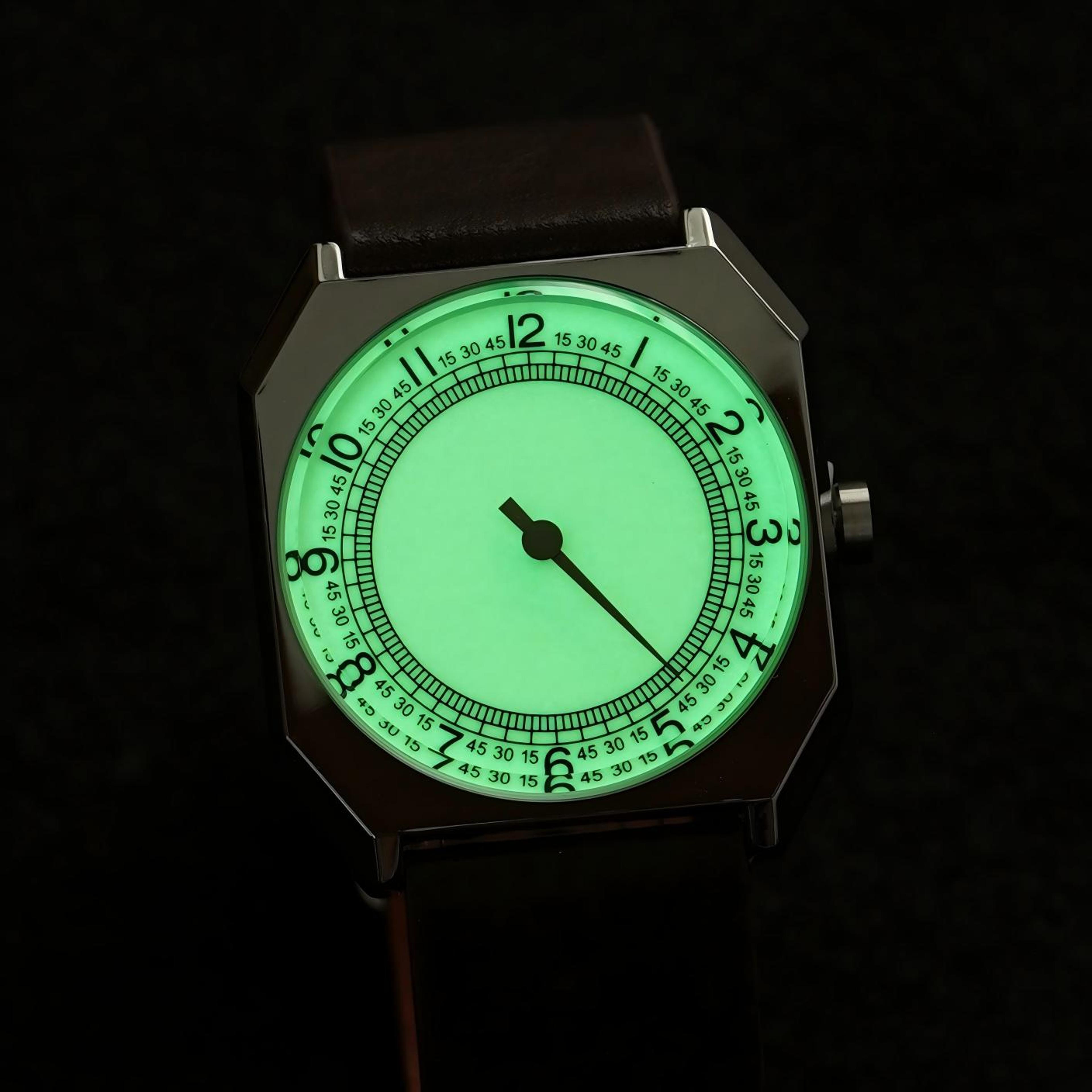 full luminous dial mens watch glow in dark designer wristwatch