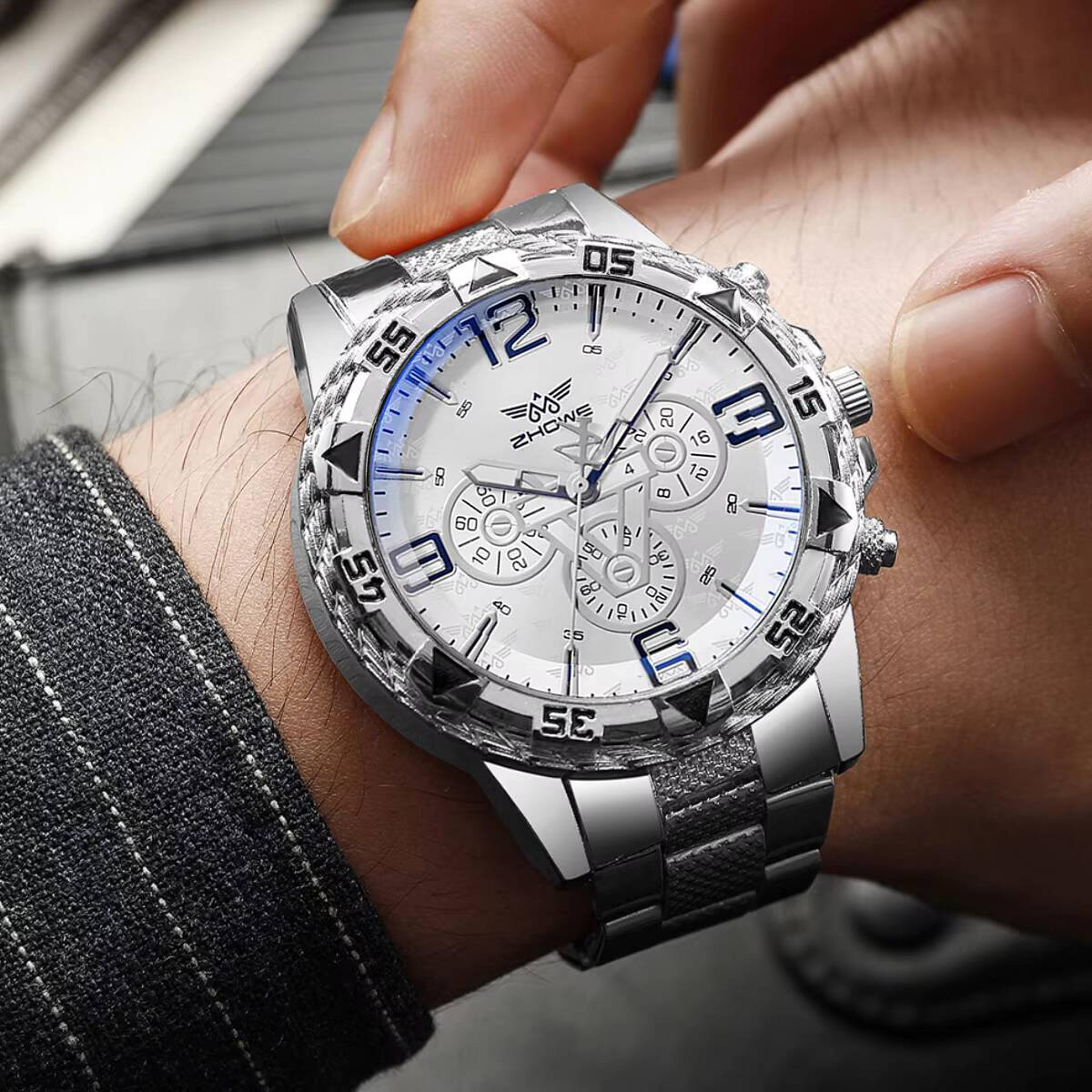 Luxury Large Dial Mens Quartz Watch For Business And Casual Style 3