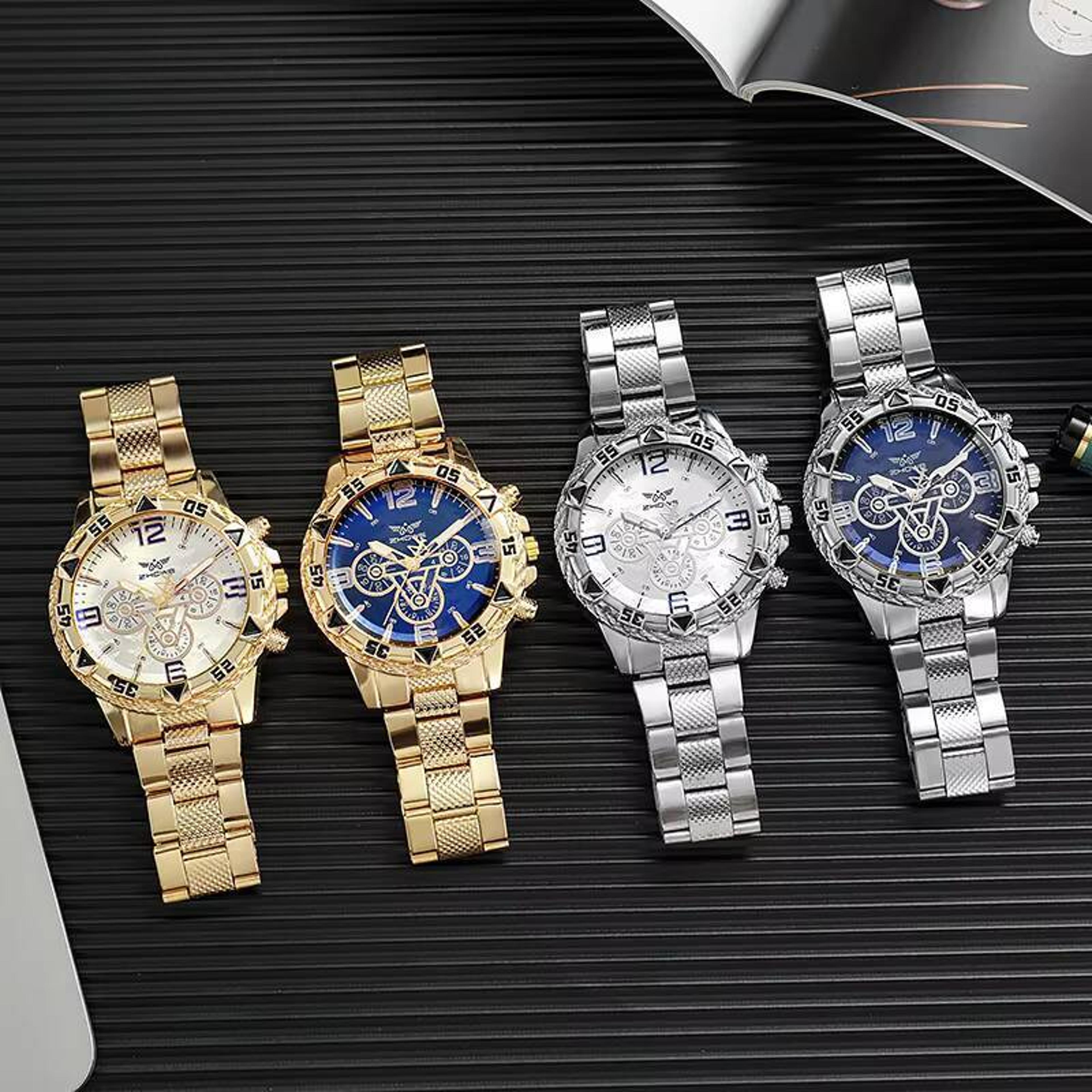 Luxury Large Dial Mens Quartz Watch For Business And Casual Style 4