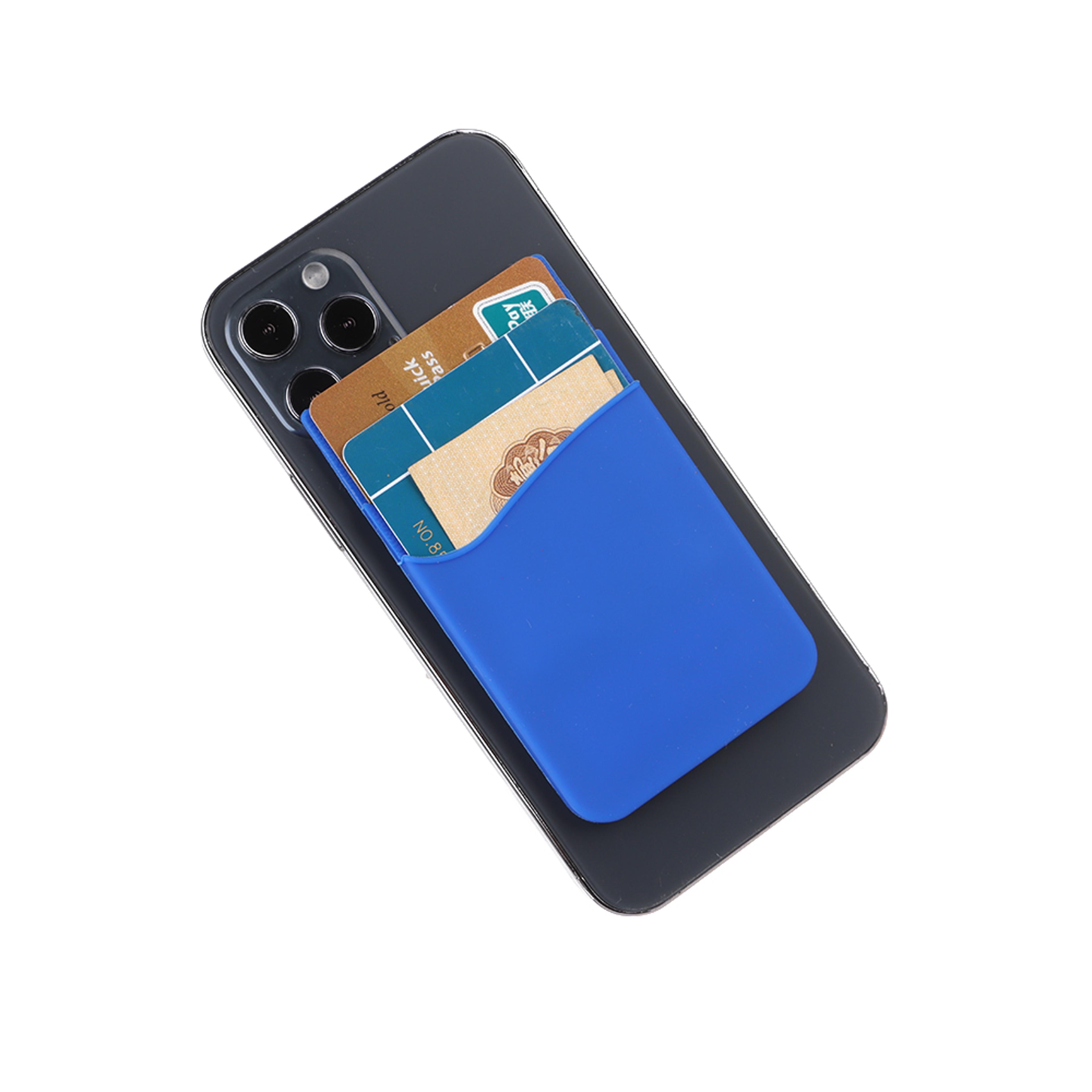 Slim Silicone Phone Card Holder Stick On Phone Wallet 1