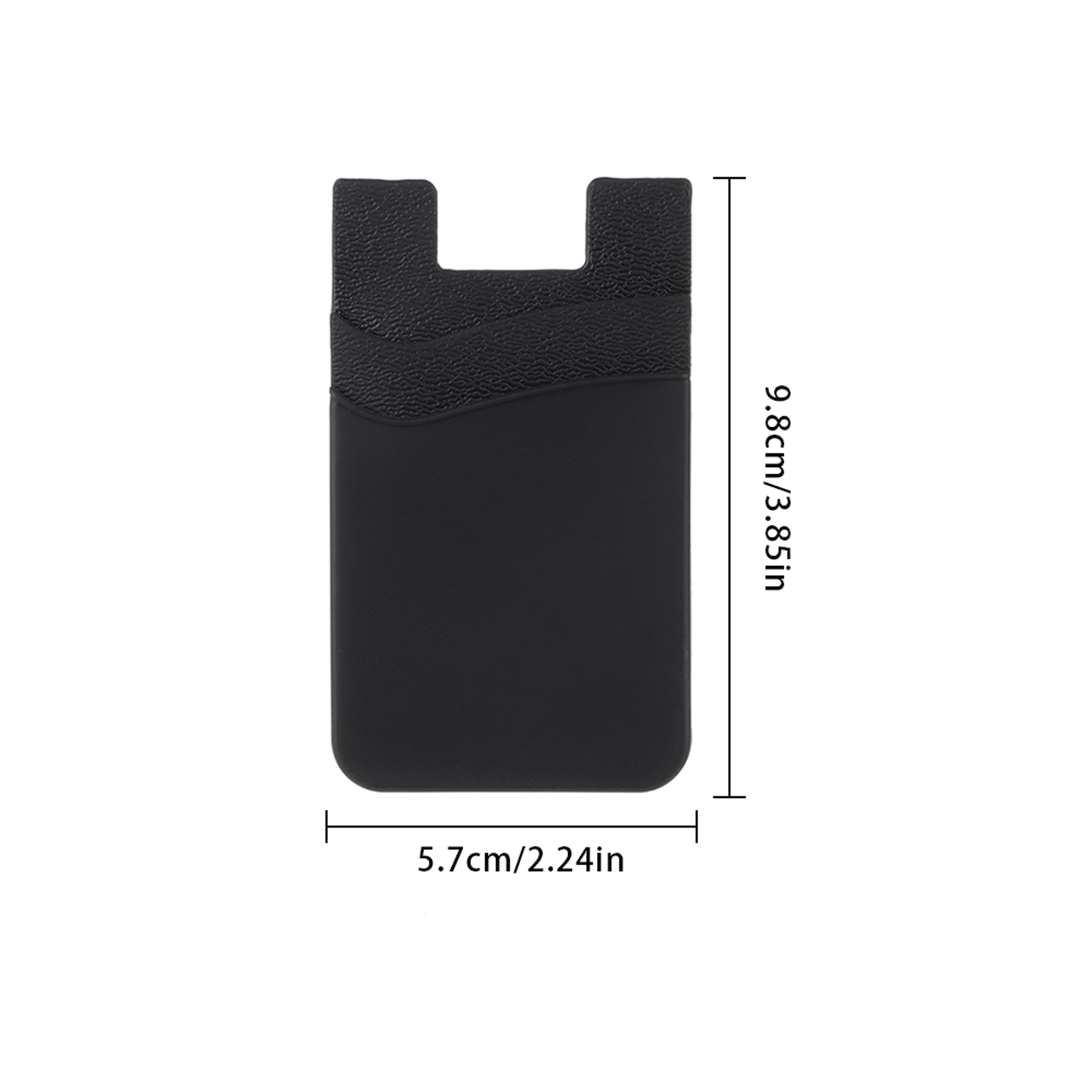 Slim Silicone Phone Card Holder Stick On Phone Wallet 5
