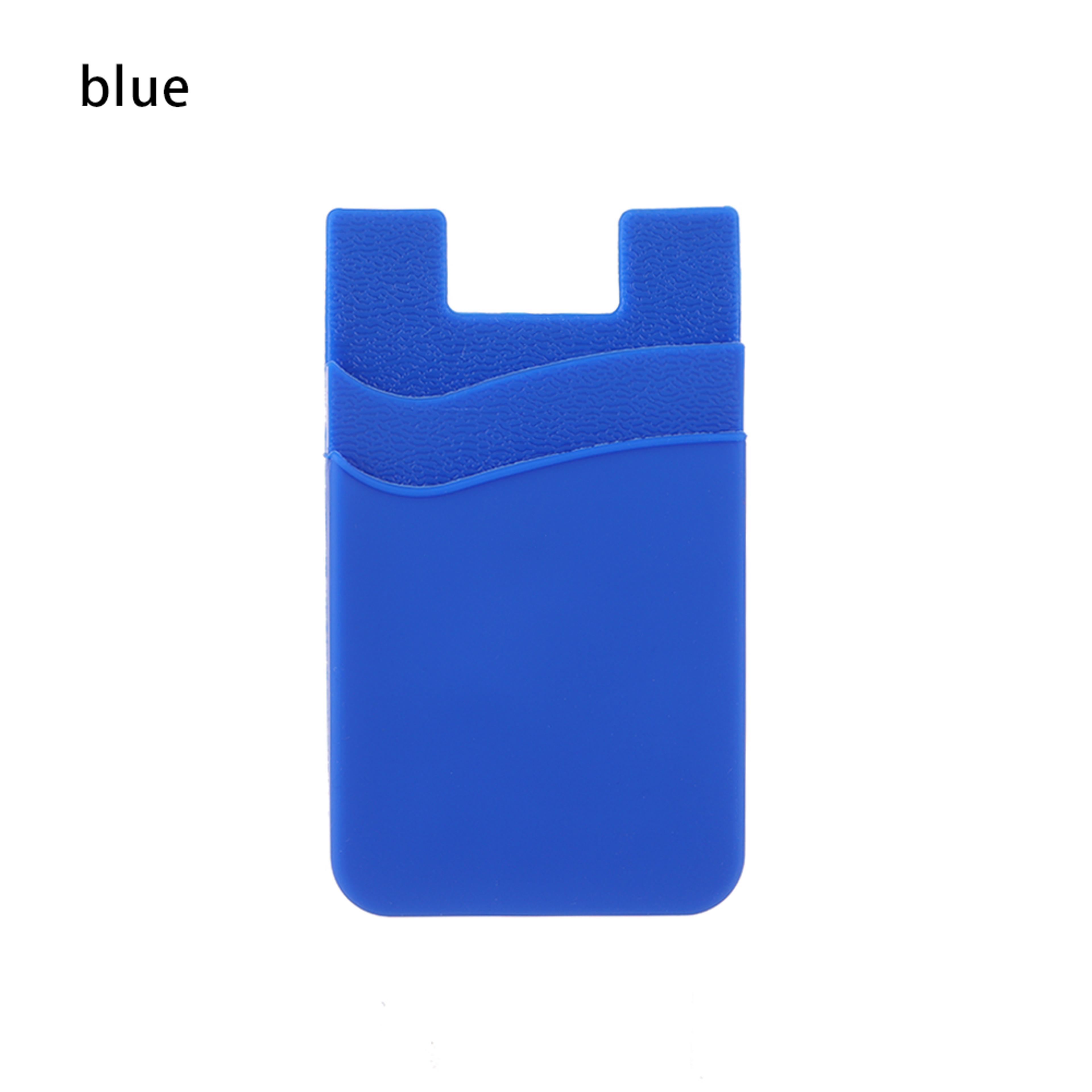 Slim Silicone Phone Card Holder Stick On Phone Wallet 12