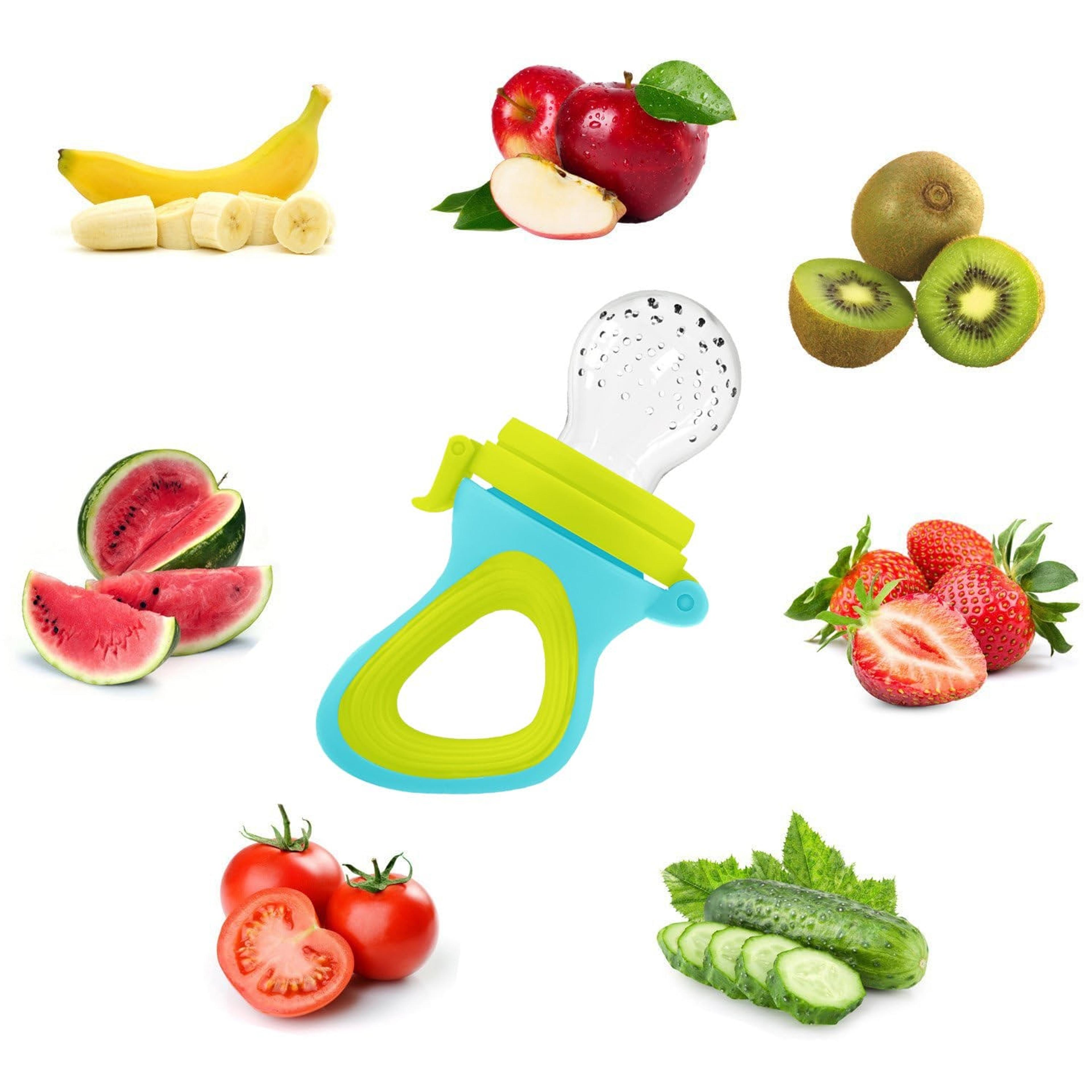 silicone baby food feeder with spoon and dropper