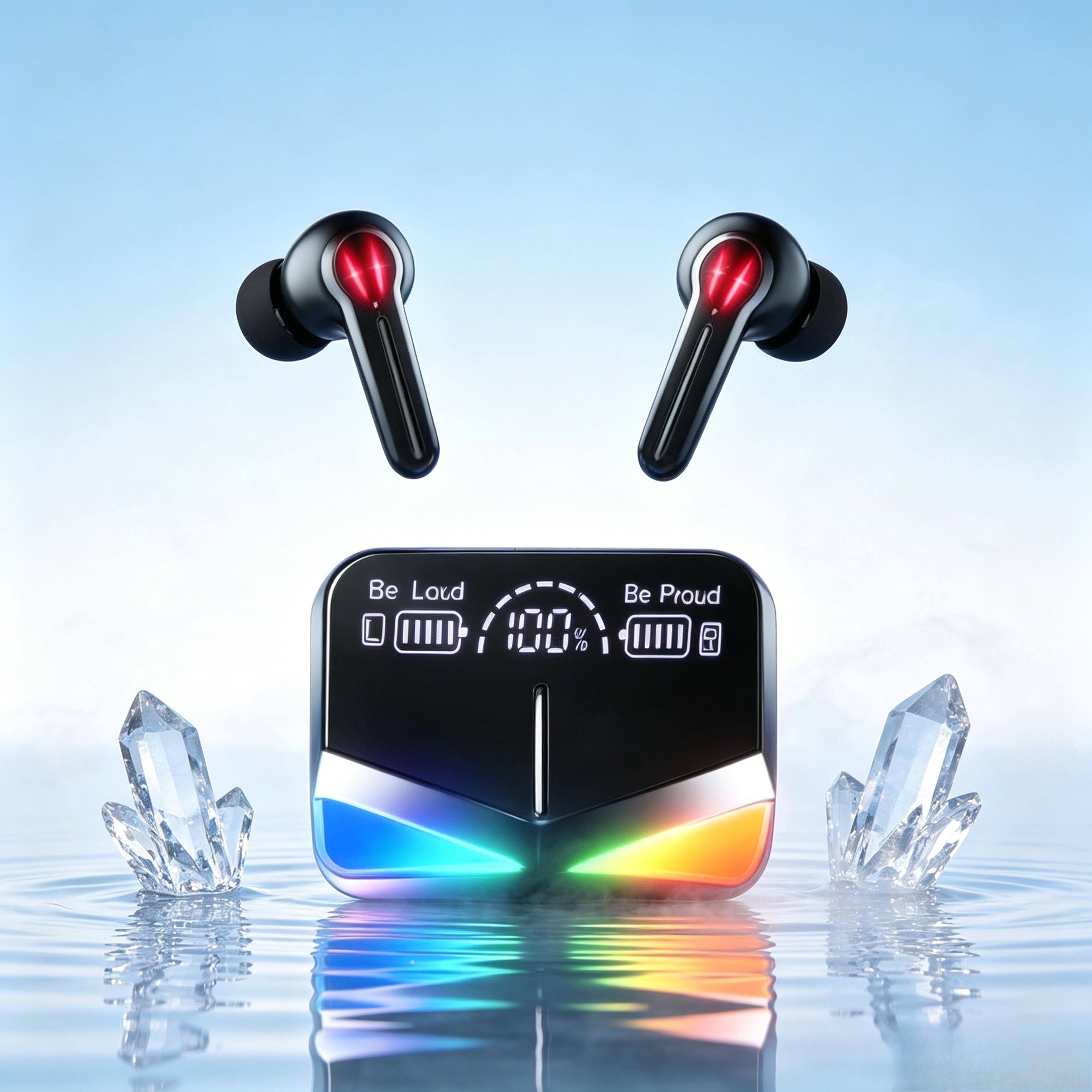 bluetooth tws earbuds with noise cancellation and charging case