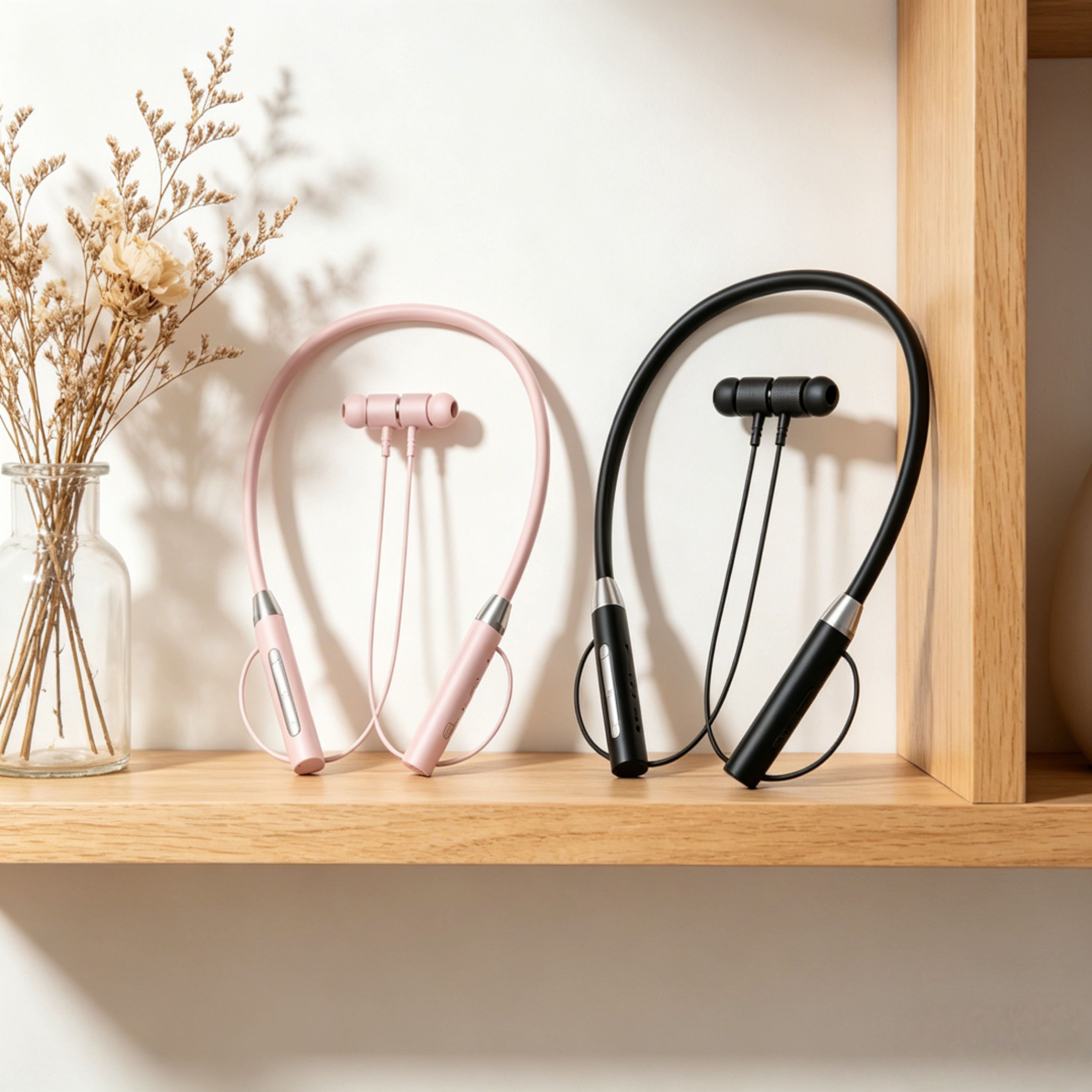 bluetooth neckband headphones with microphone and active noise cancellation