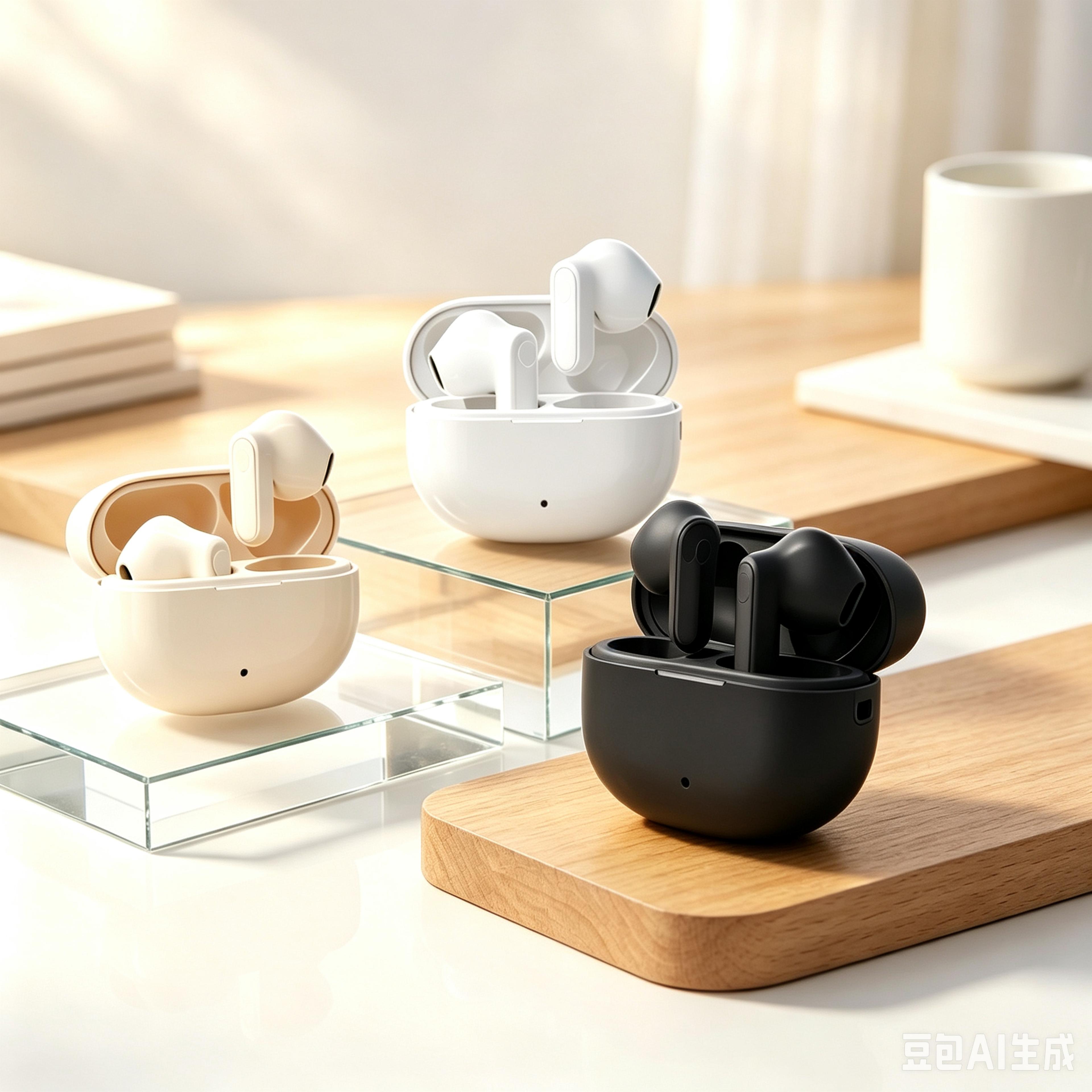 wireless earbuds with active noise cancellation and charging case