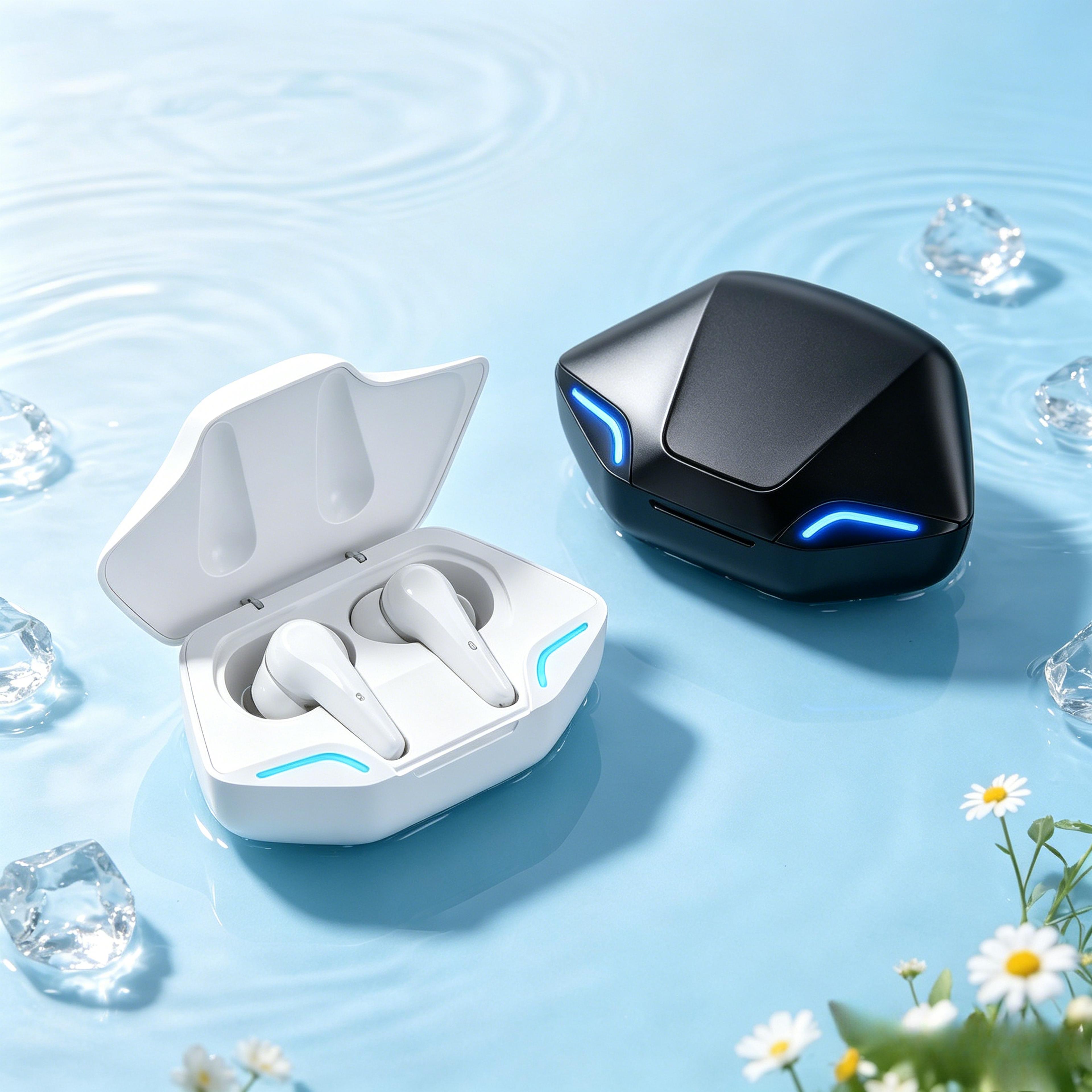 tws wireless bluetooth earbuds with active noise cancellation charging case