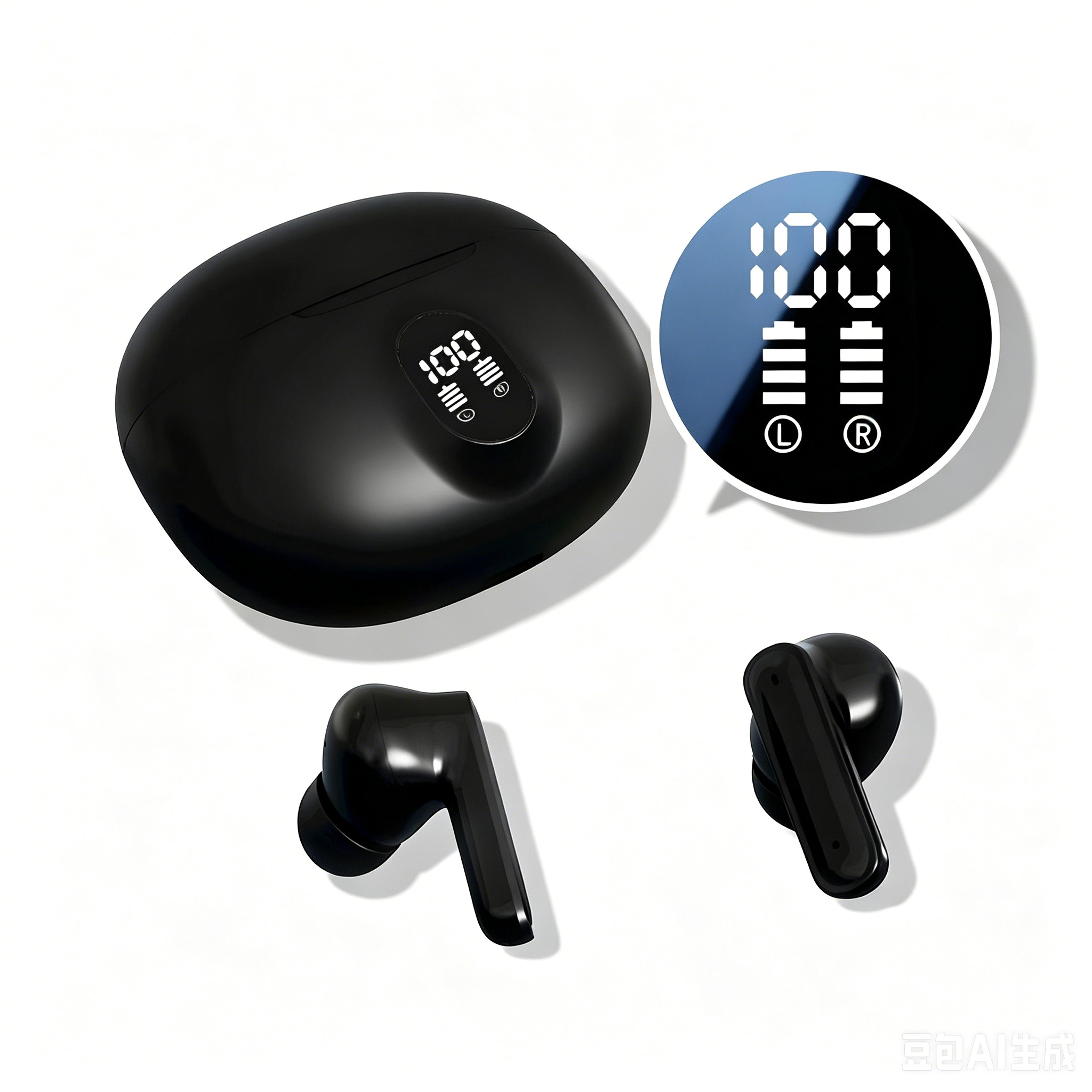wireless bluetooth ear clip headphones with active noise cancellation and microphone