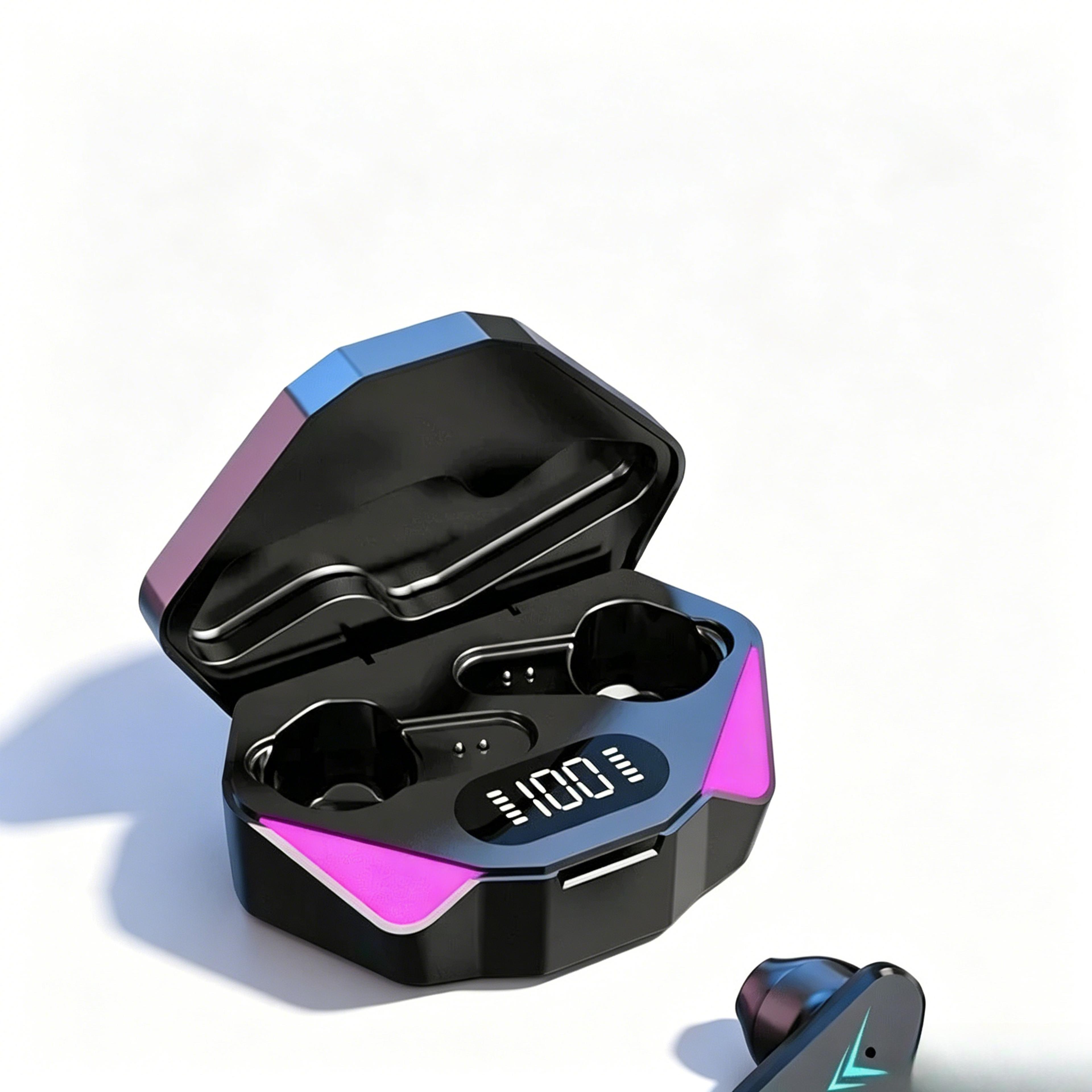 bluetooth wireless ear clip headphones with microphone and charging case