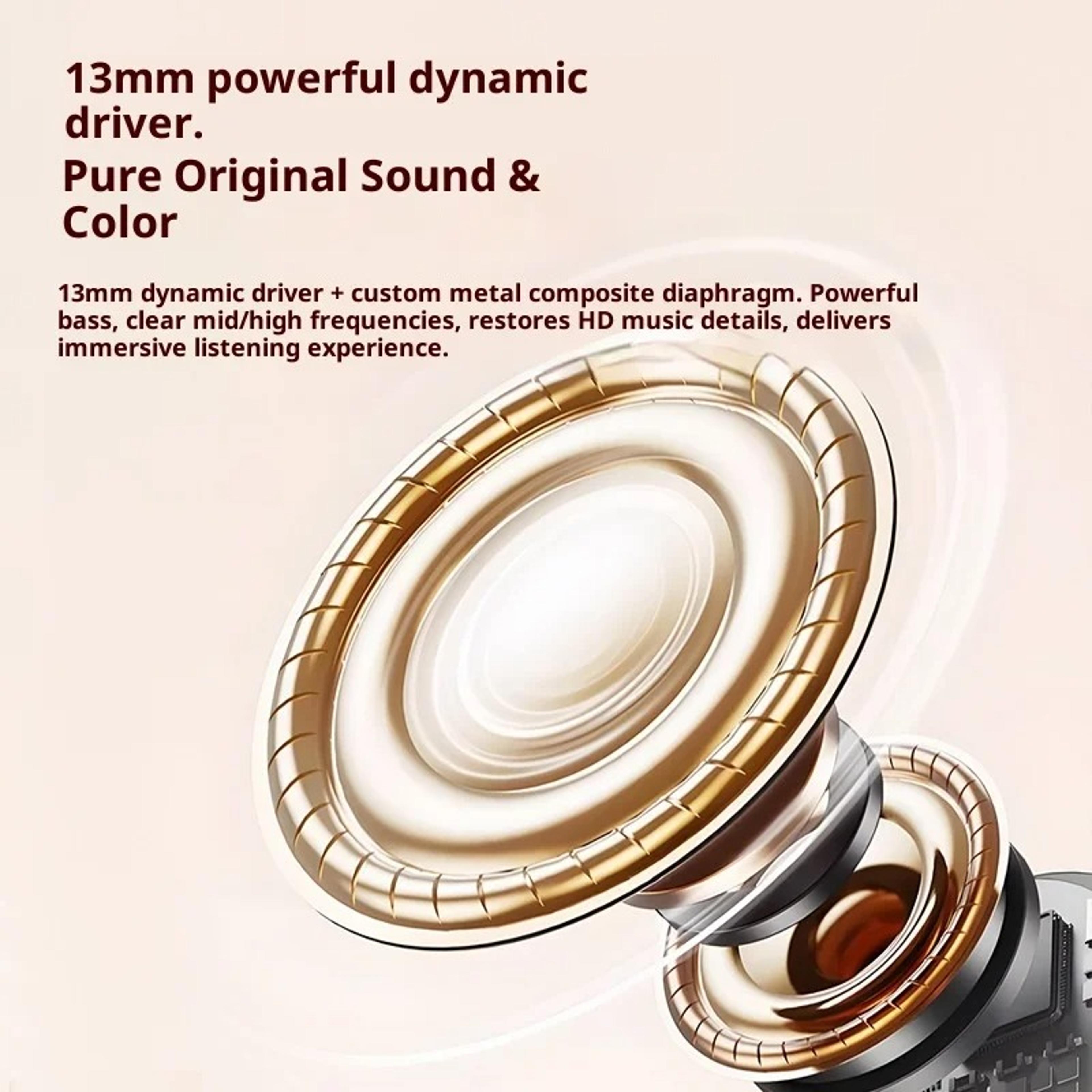 wireless bluetooth ear clip headphones with charging case and touch controls