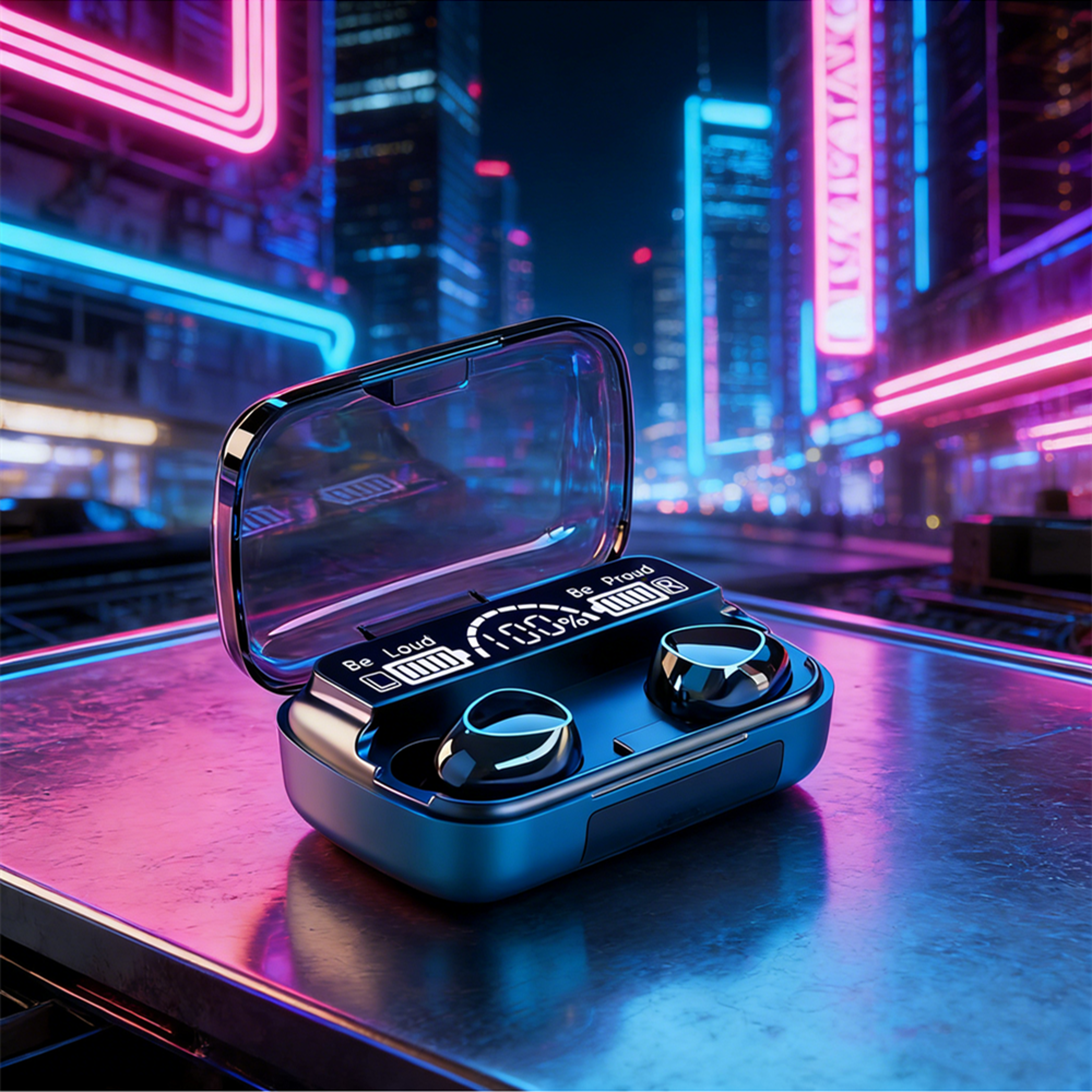 wireless bluetooth earbuds with charging case microphone and active noise cancellation
