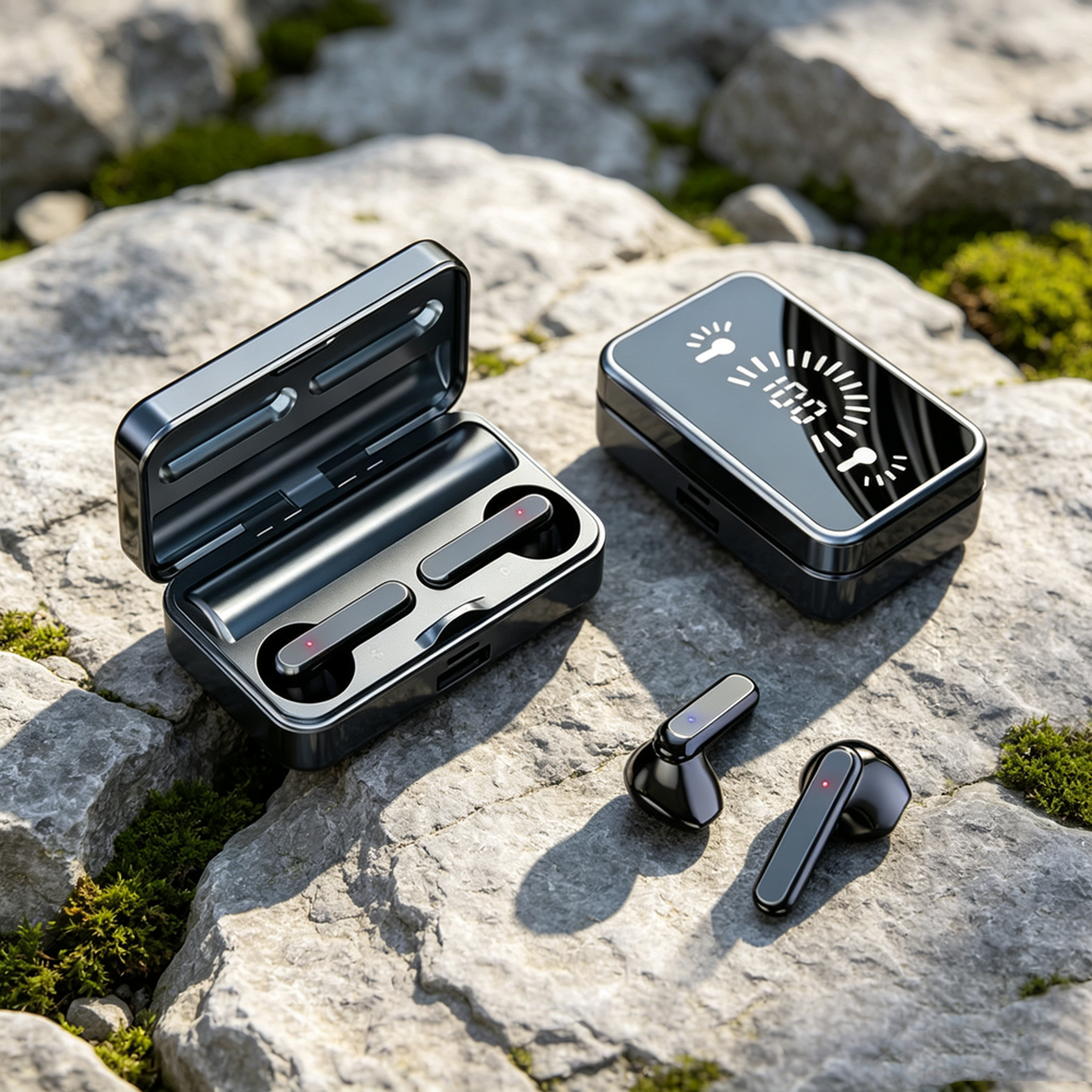 earbuds active noise cancellation and charging case