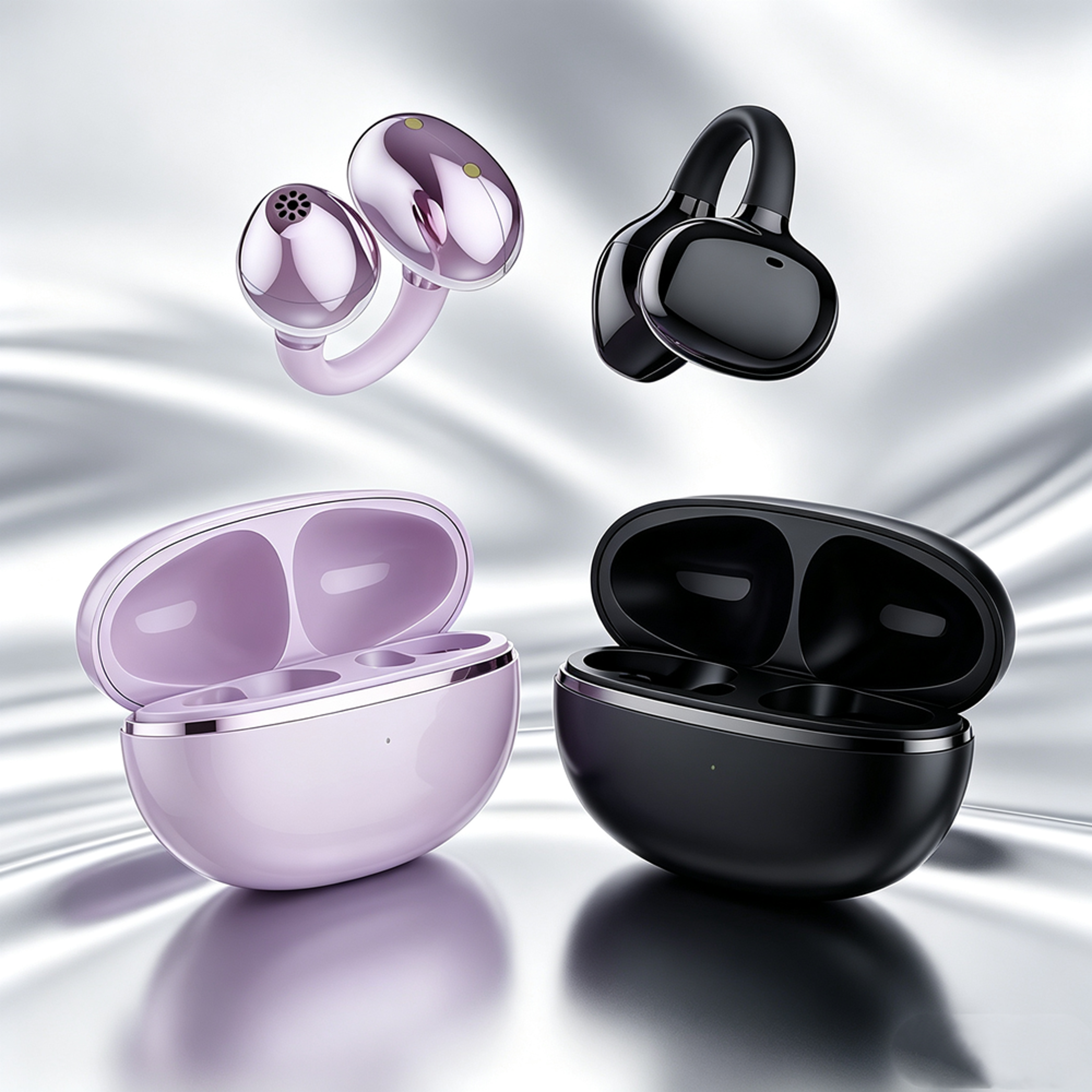 wireless bluetooth earbuds with active noise and charging case