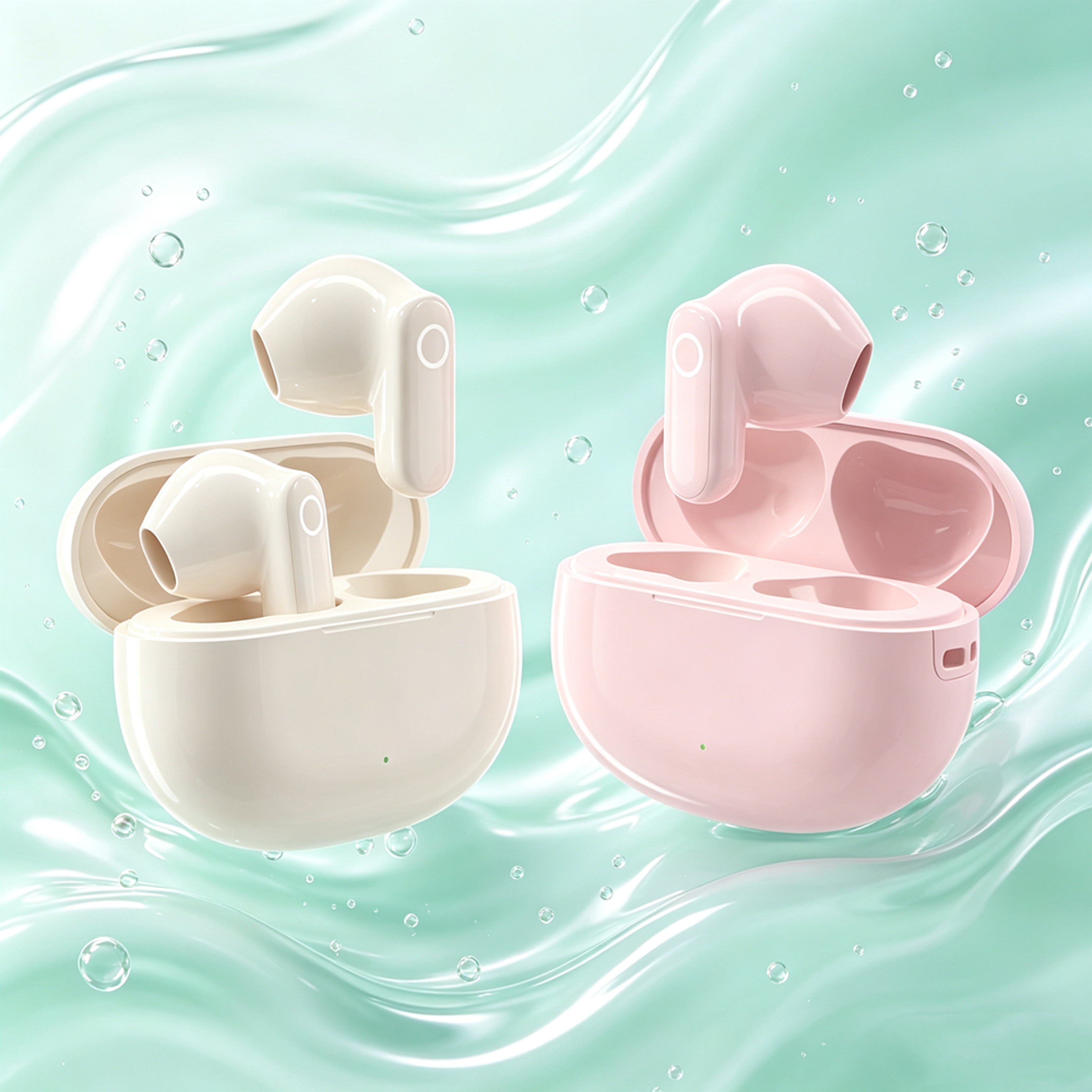 wireless bluetooth earphones with active noise cancellation charging case