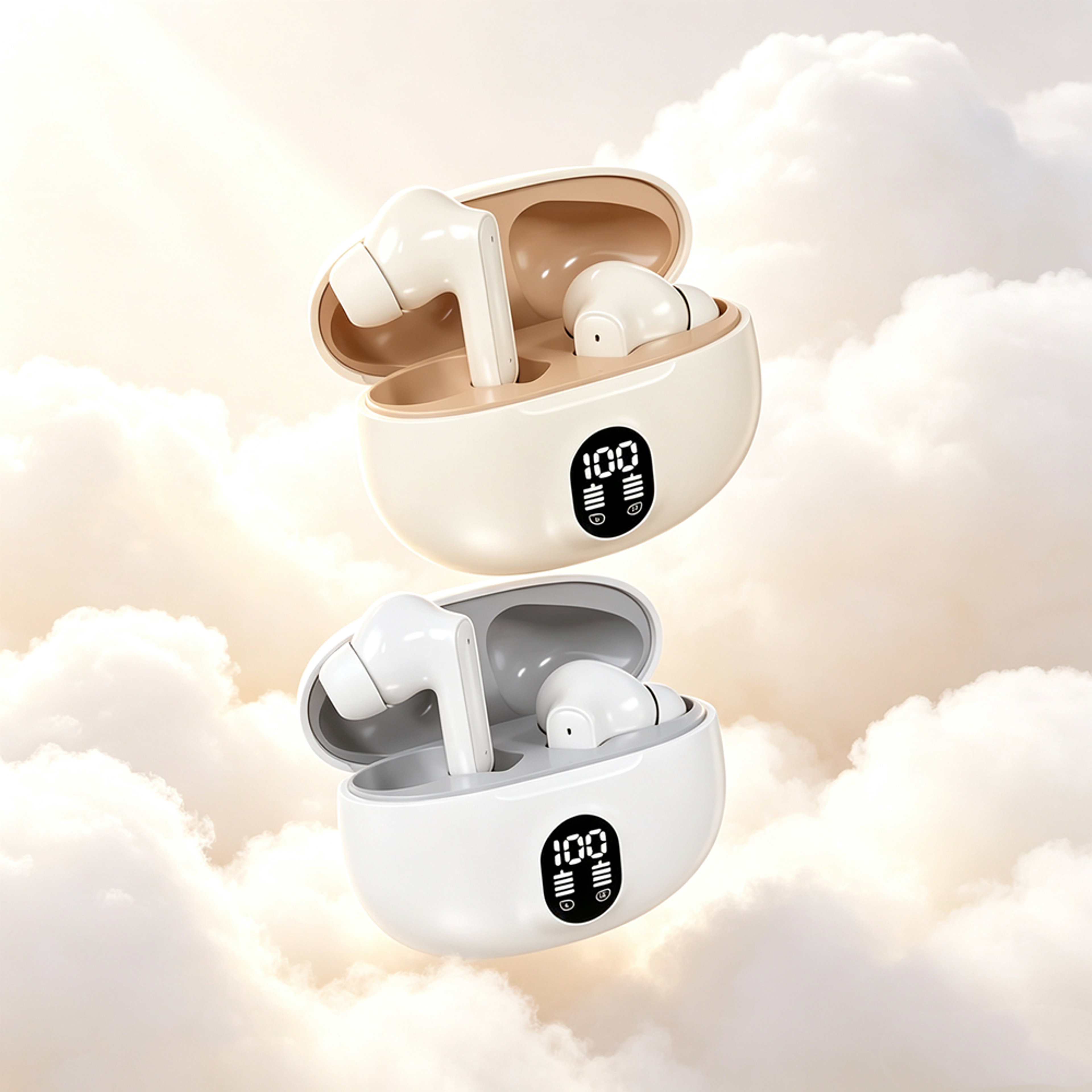 wireless earbuds active noise cancelling headphones in ear bluetooth earphones with charging case