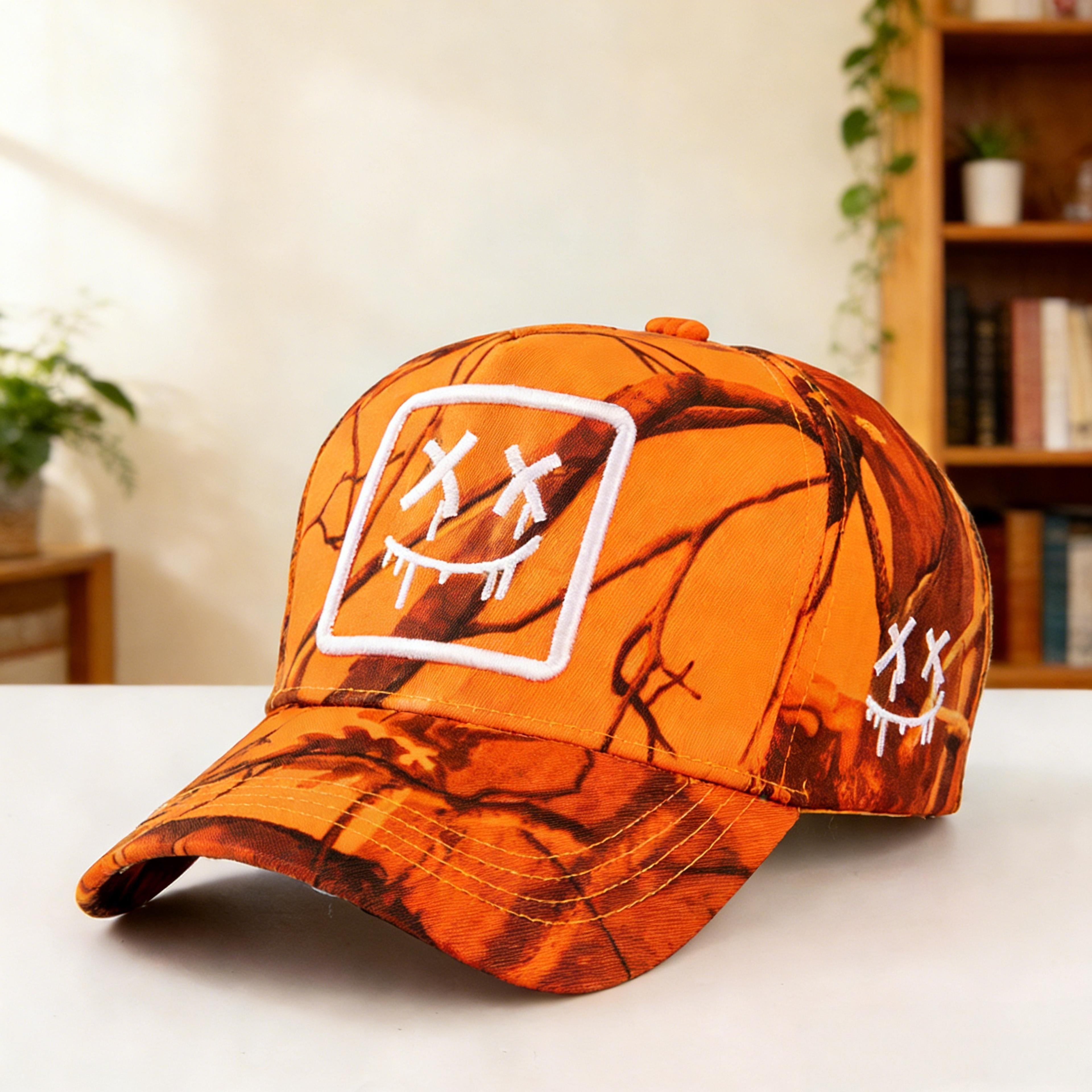 adjustable camouflage baseball cap with fashionable badges breathable polyester casual hat
